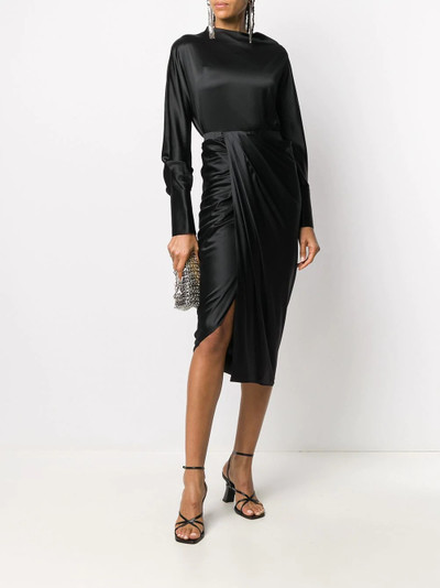 Helmut Lang draped midi skirt outlook