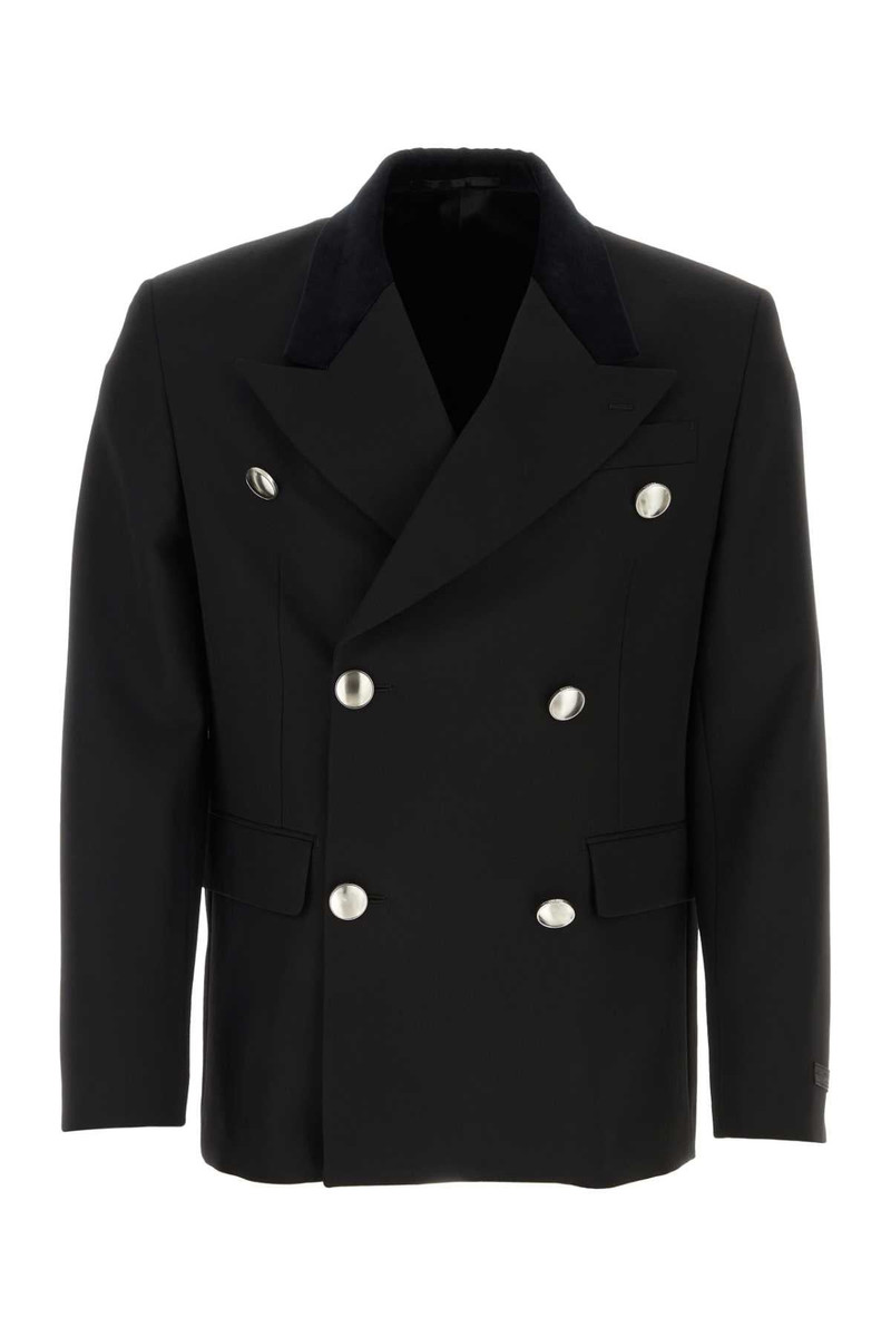 Prada Men Black Wool Blazer - 1