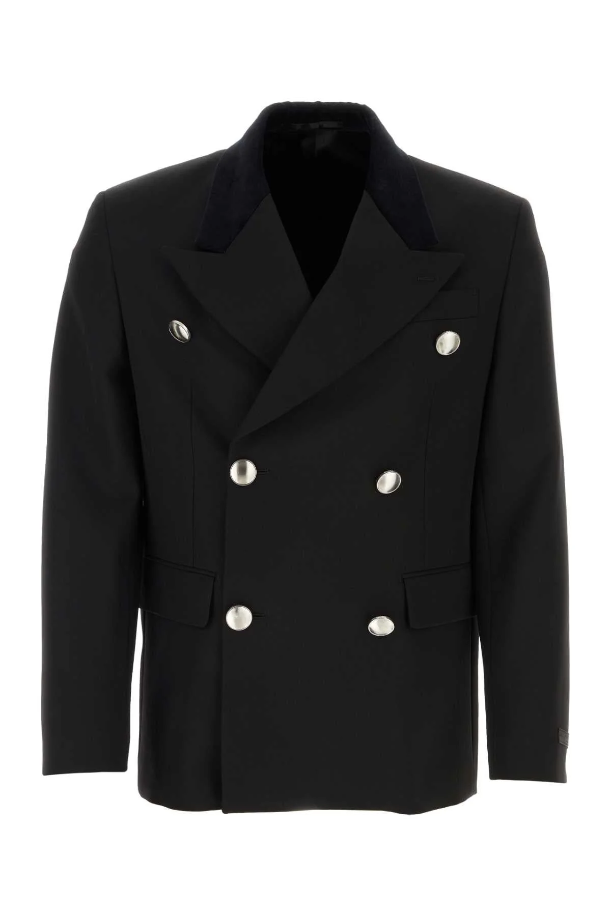 Prada Men Black Wool Blazer - 1
