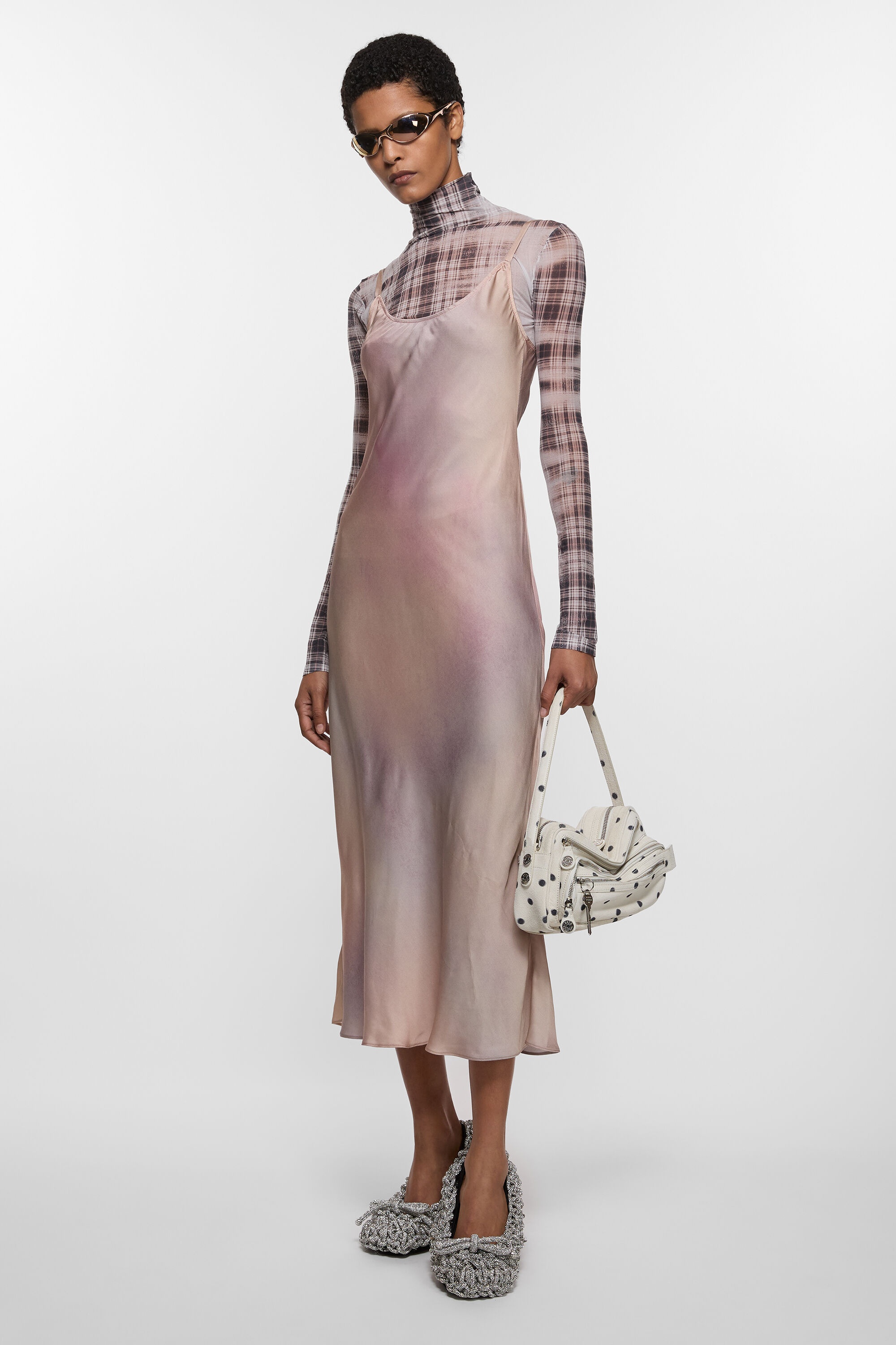 Strap dress - Multi pink - 4