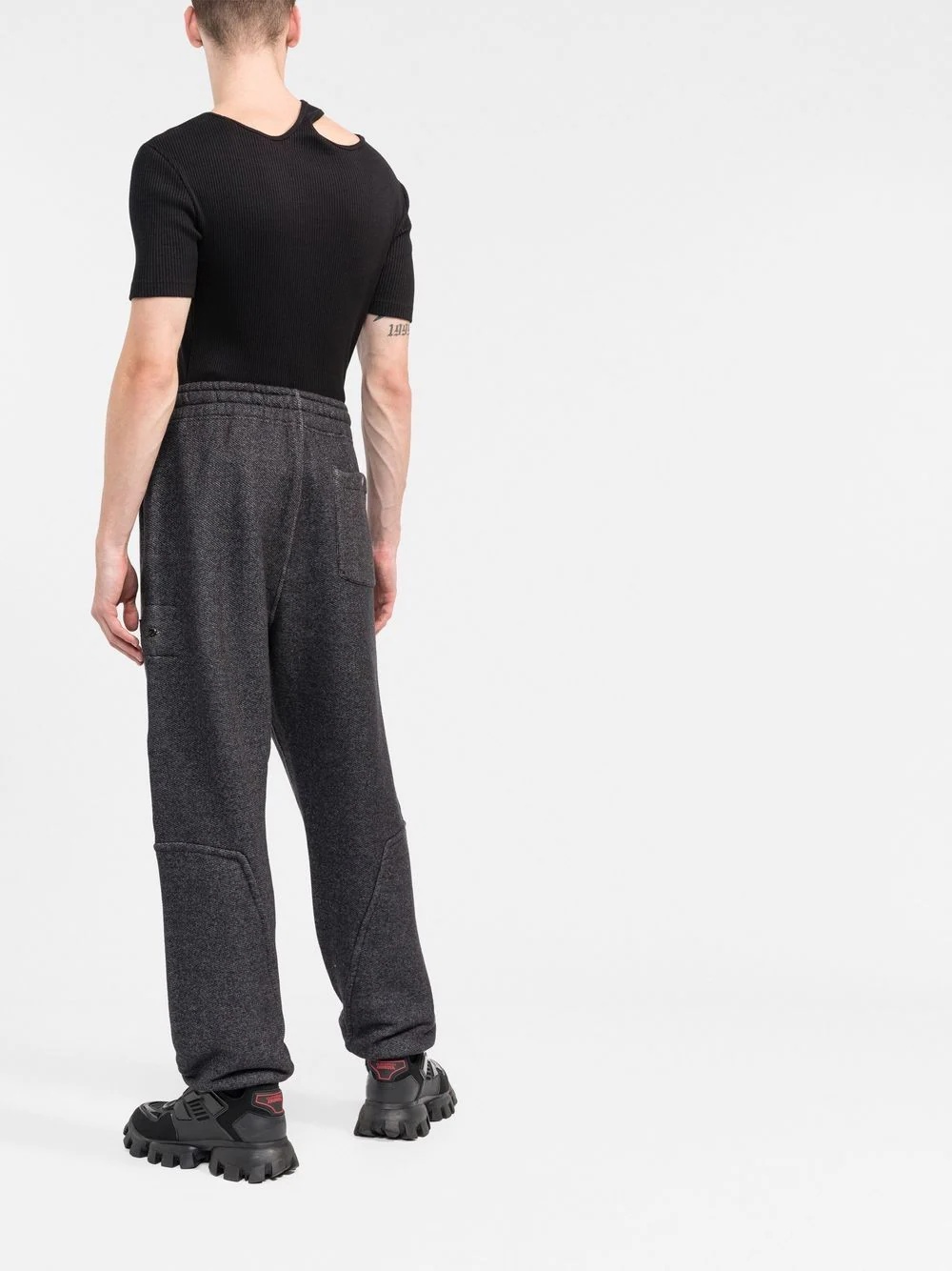 wide leg track pants - 4