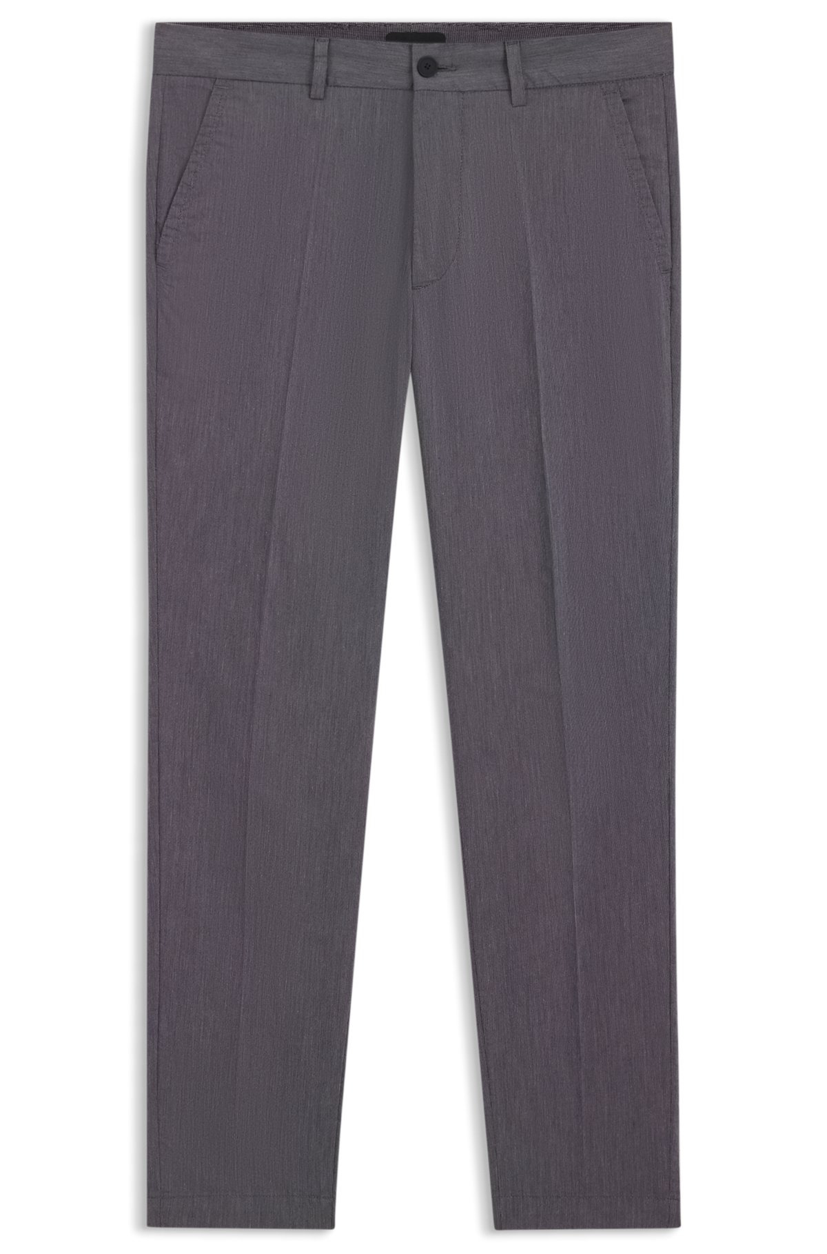 SLIM-FIT TROUSERS IN EASY-IRON POPLIN - 1