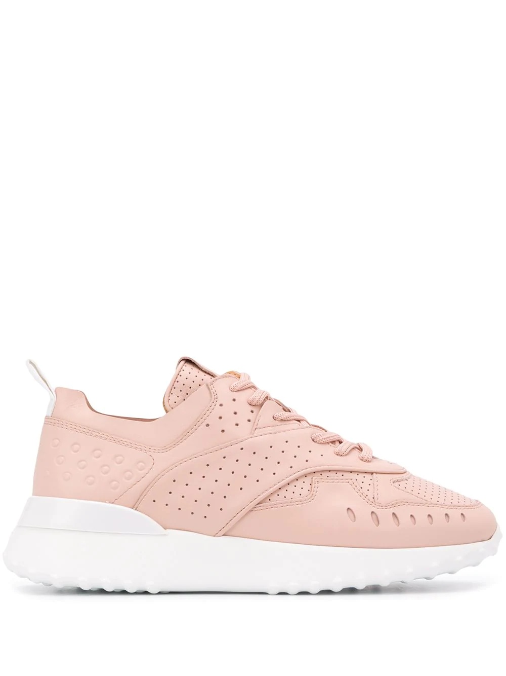 perforated detail low top sneakers - 1