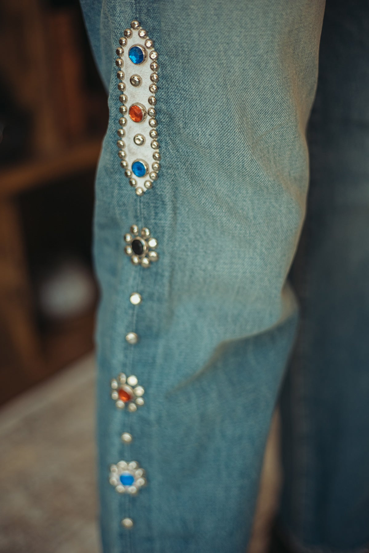 14oz Denim 5p MONKEY CISCO (STUDS) - Indigo - 7