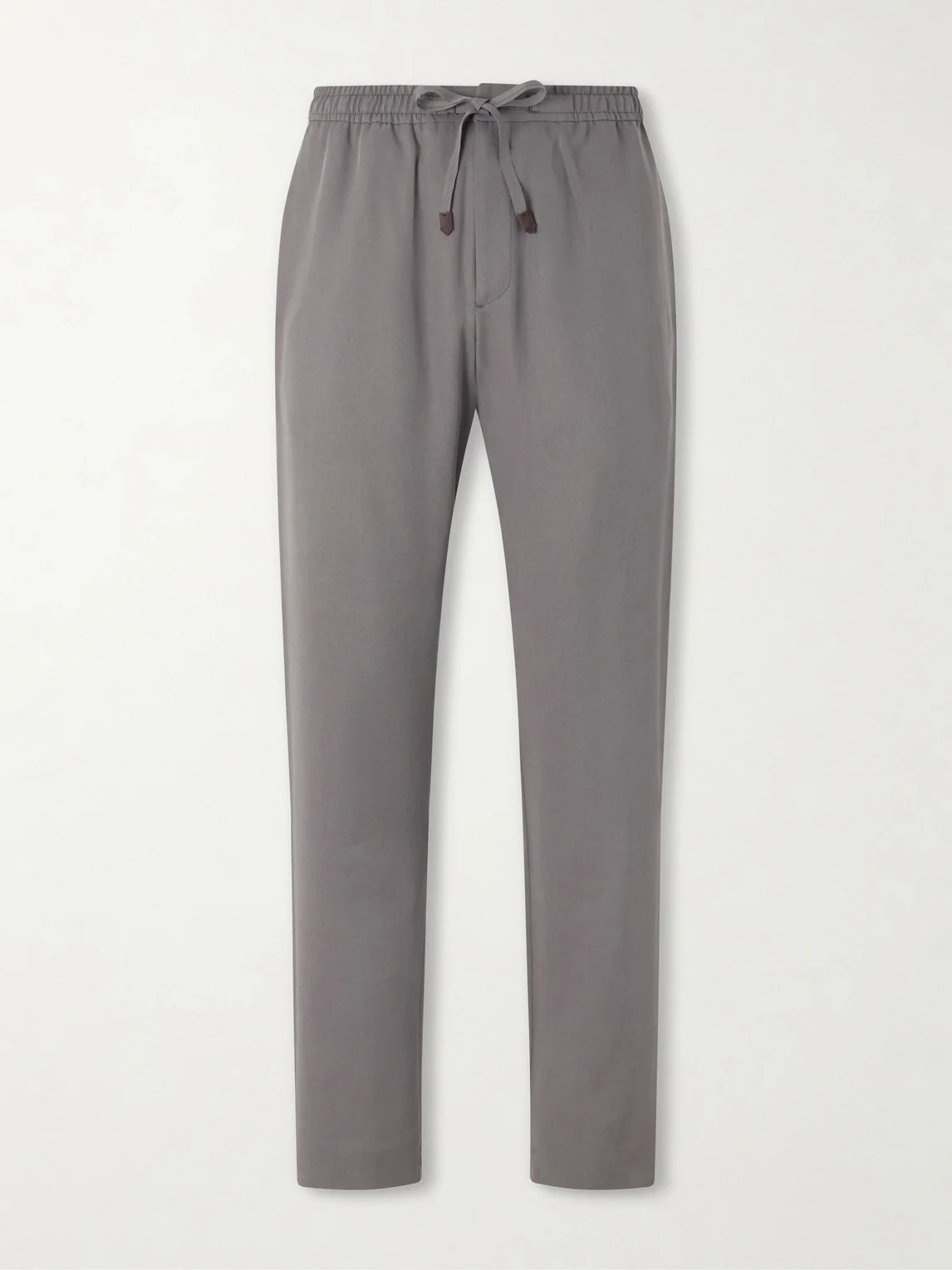 Straight-Leg Lyocell Drawstring Trousers - 1