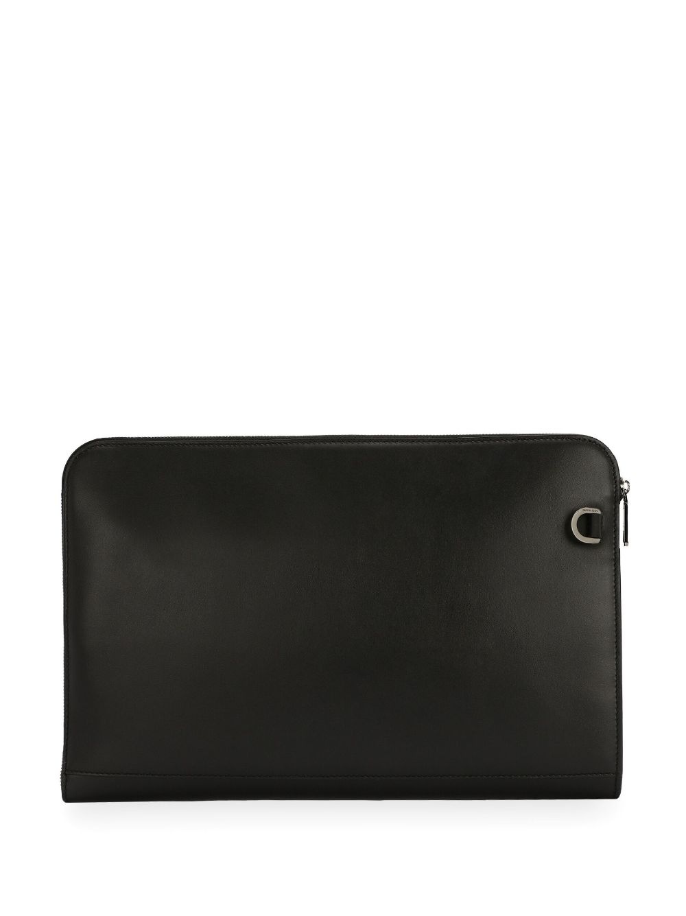 logo-debossed leather clutch bag - 3