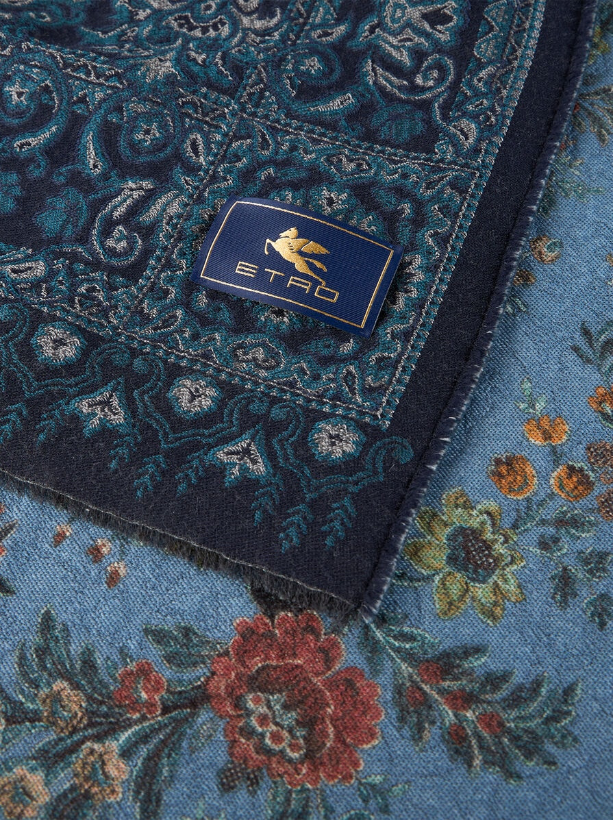 WOOL AND SILK JACQUARD SCARF - 3
