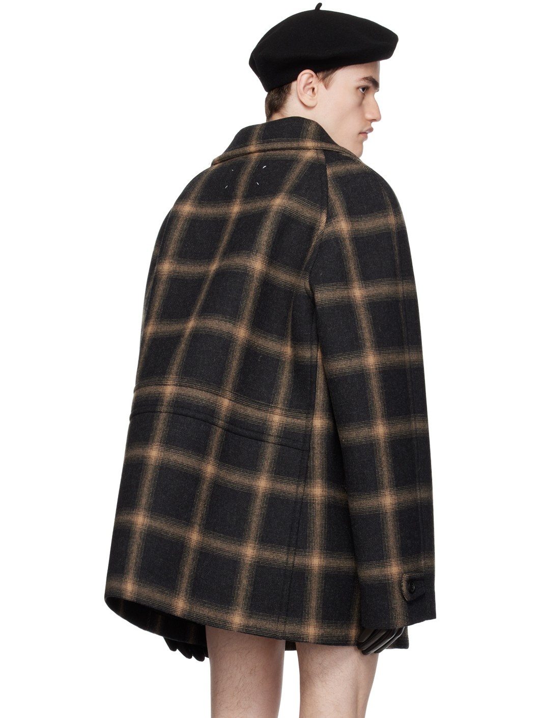 Black Check Coat - 3