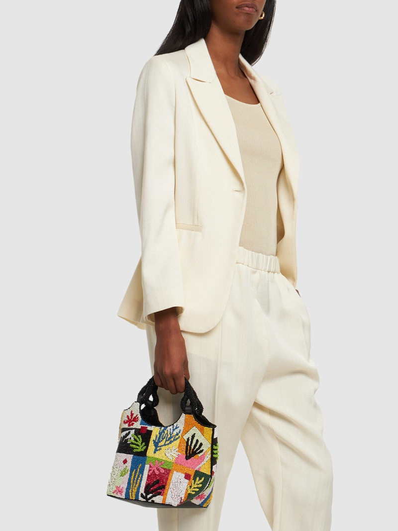 STAUD Zoe glass beaded tote bag outlook