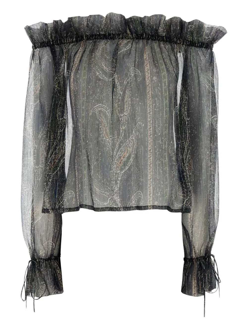 printed crepe blouse - 1