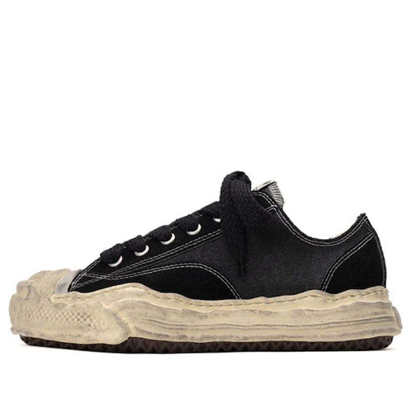 Maison MIHARA YASUHIRO Hank Distressed Canvas Low 'Black' A10FW715-BLACK - 1