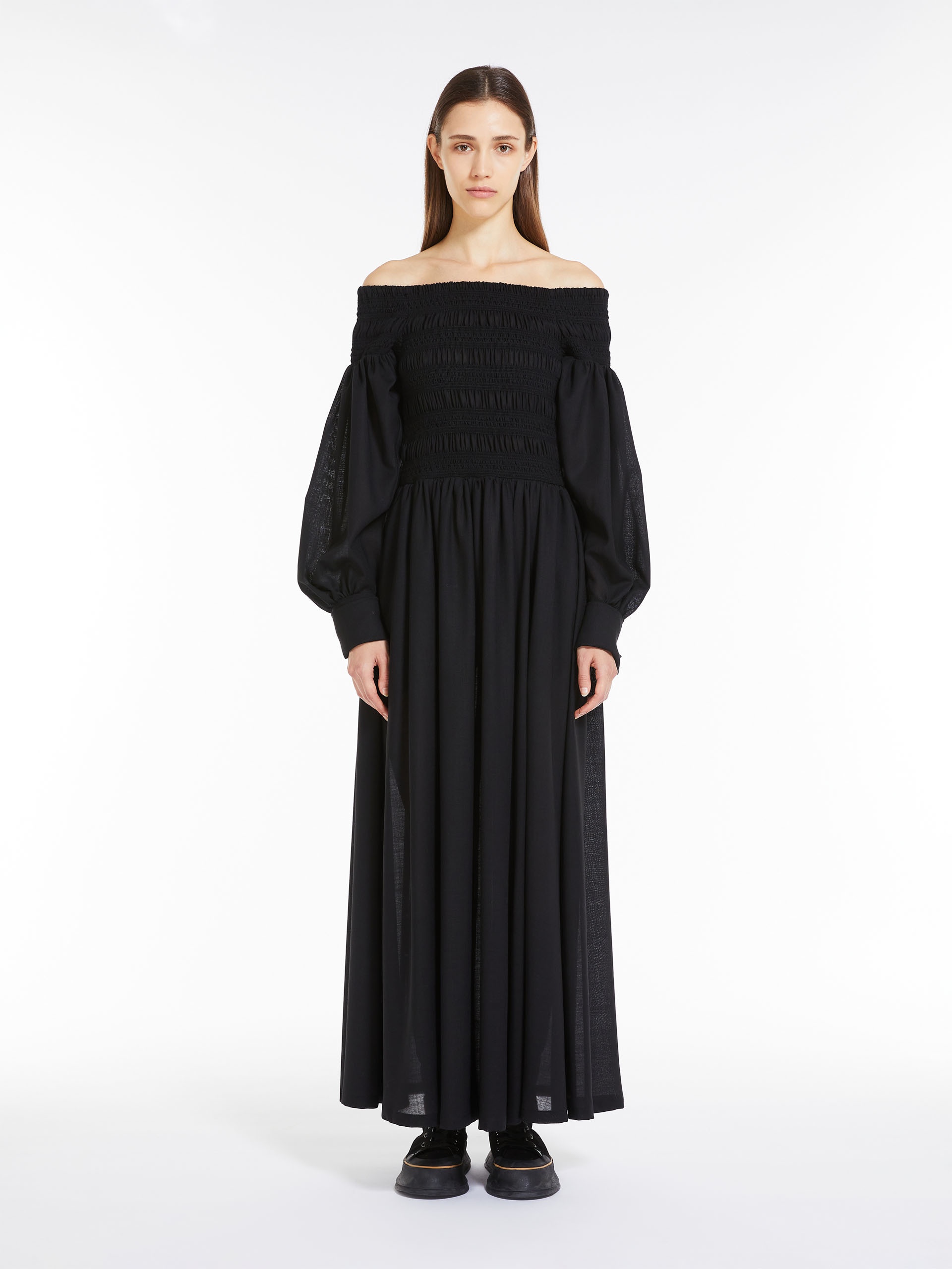 Off the shoulder wool dress - 3