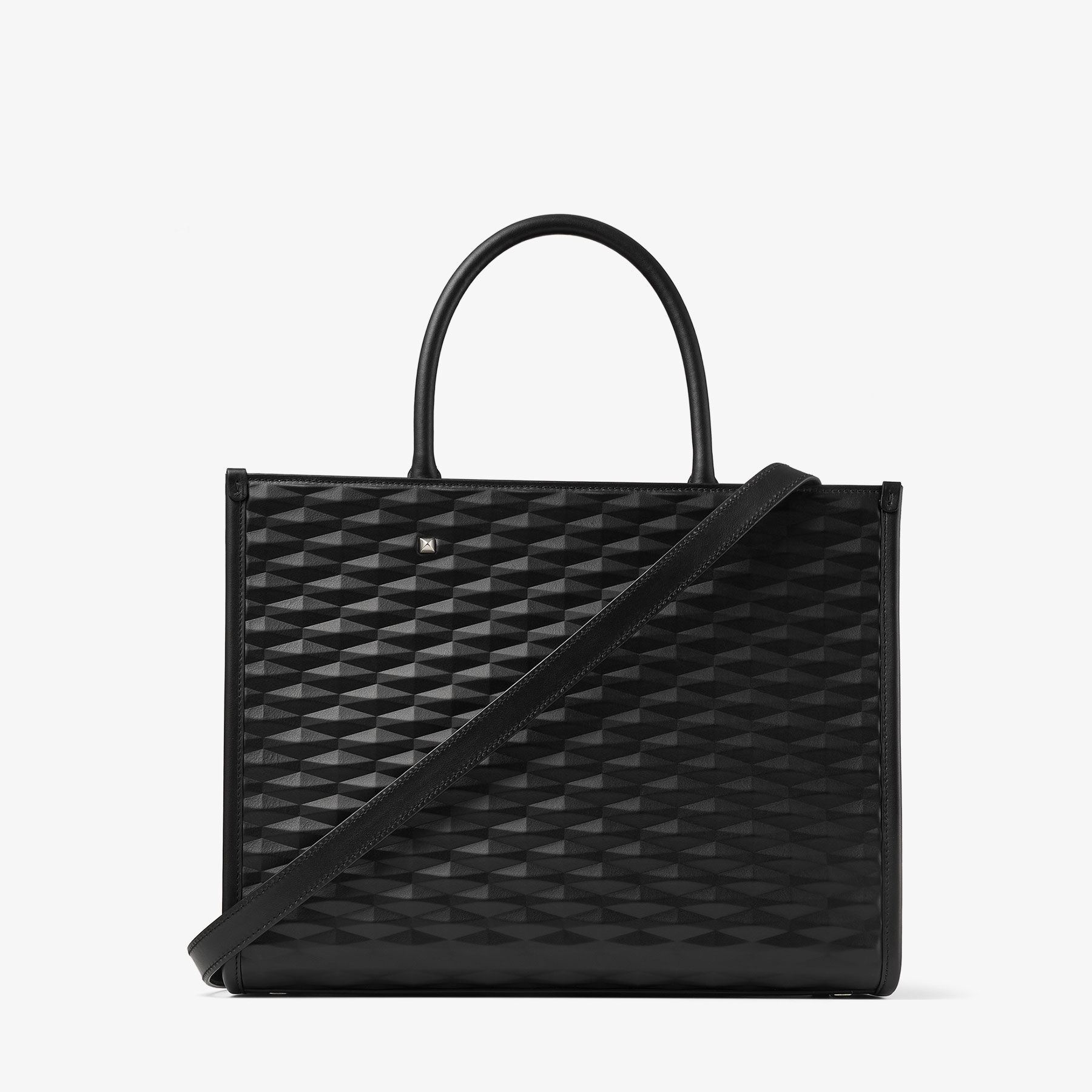 Avenue M Tote
Black Diamond Embossed 3D Leather Tote Bag - 7