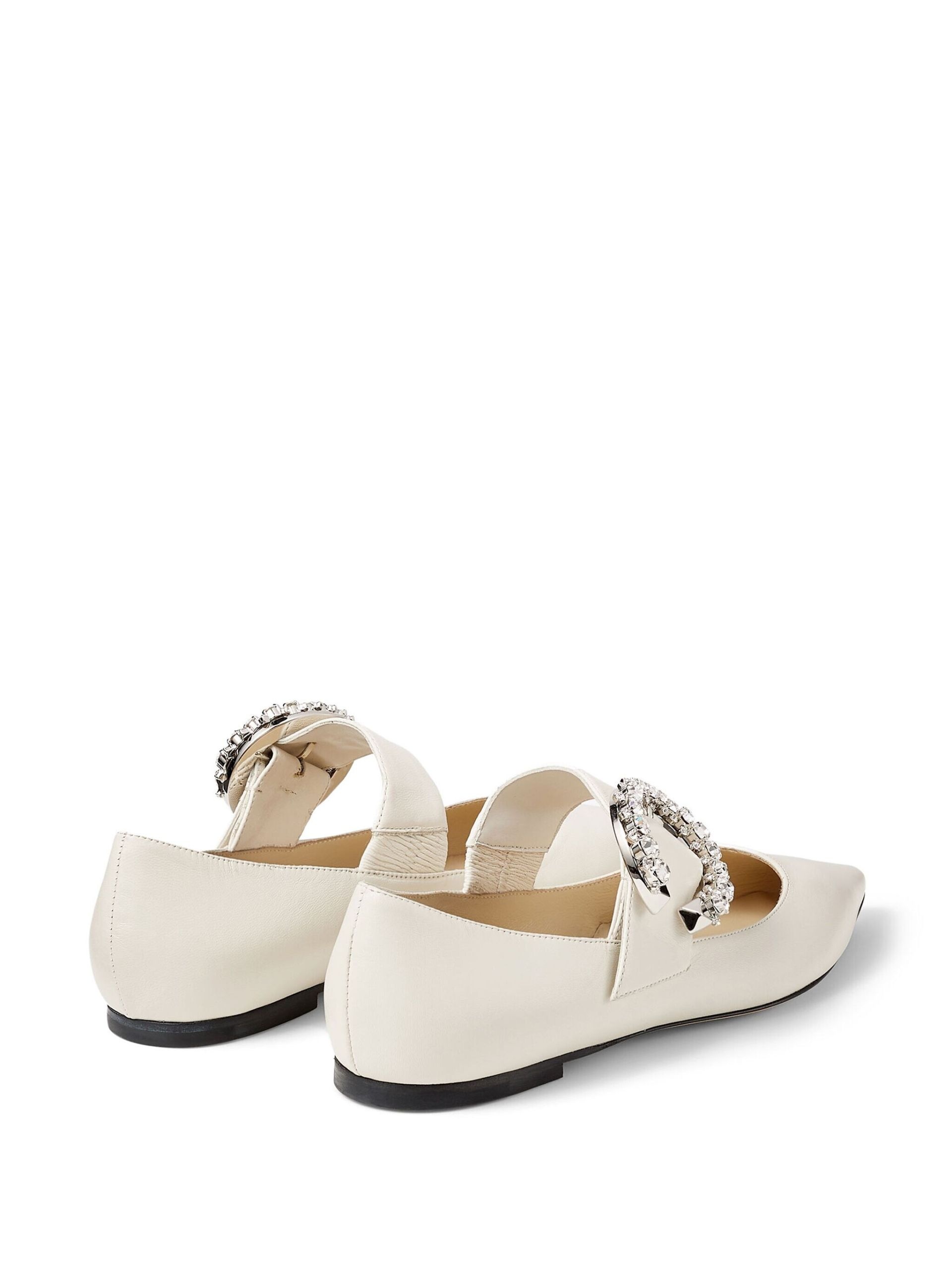 Neutral Melva Leather Ballet Pumps - 3