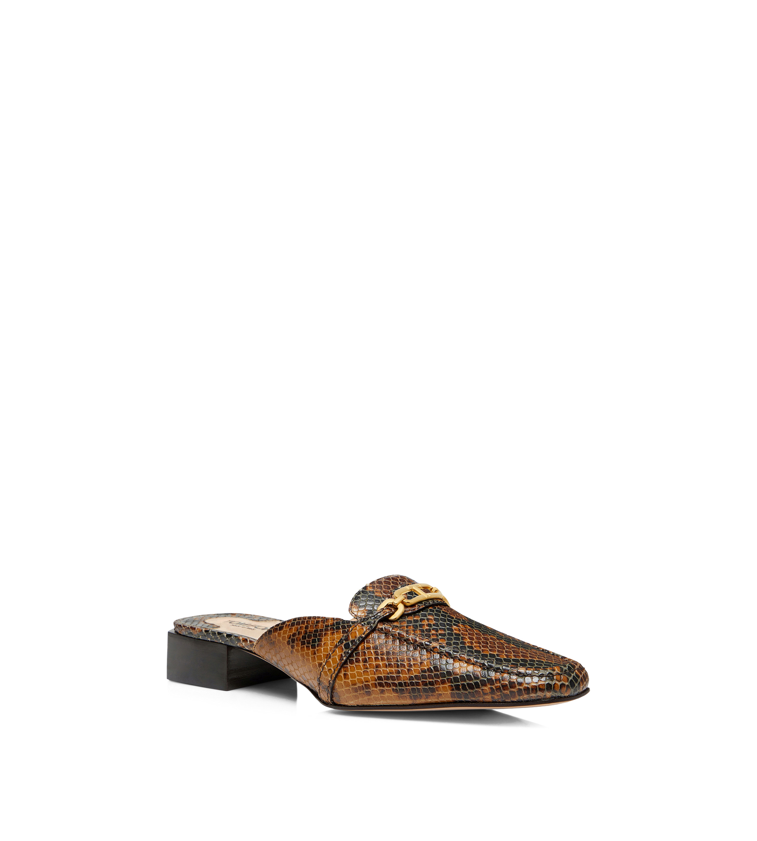 STAMPED PYTHON LEATHER WHITNEY SLIPPER - 2