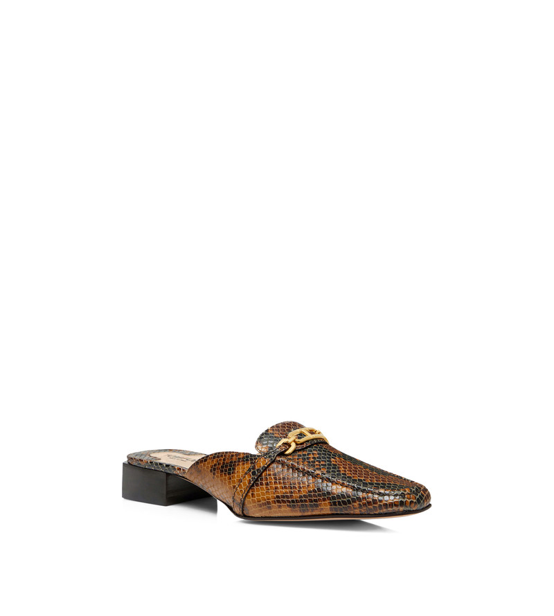 TOM FORD STAMPED PYTHON LEATHER WHITNEY SLIPPER outlook