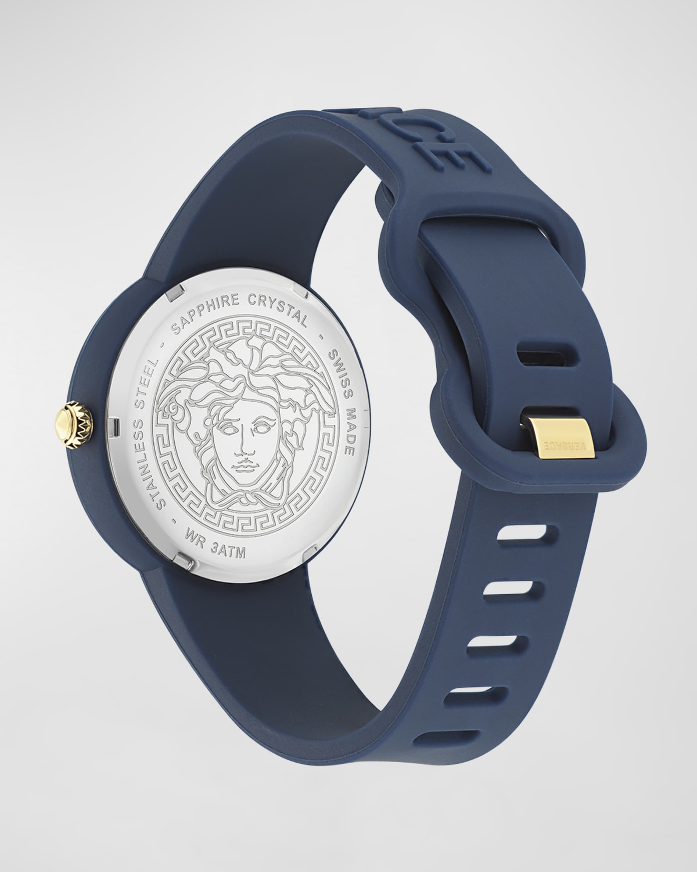 Unisex Medusa Pop Navy Silicone Watch, 39mm - 3