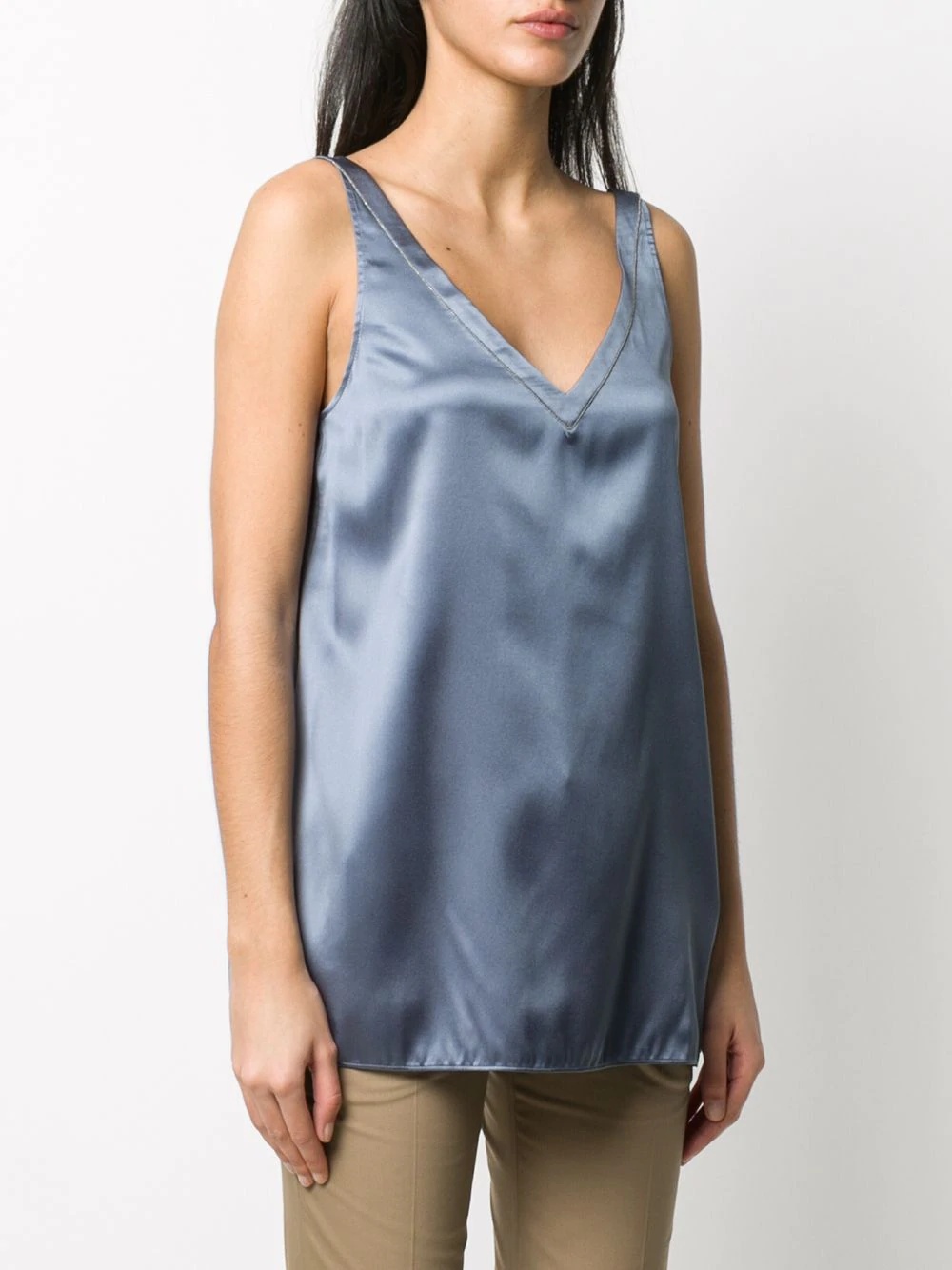 metallic sleeveless blouse - 3