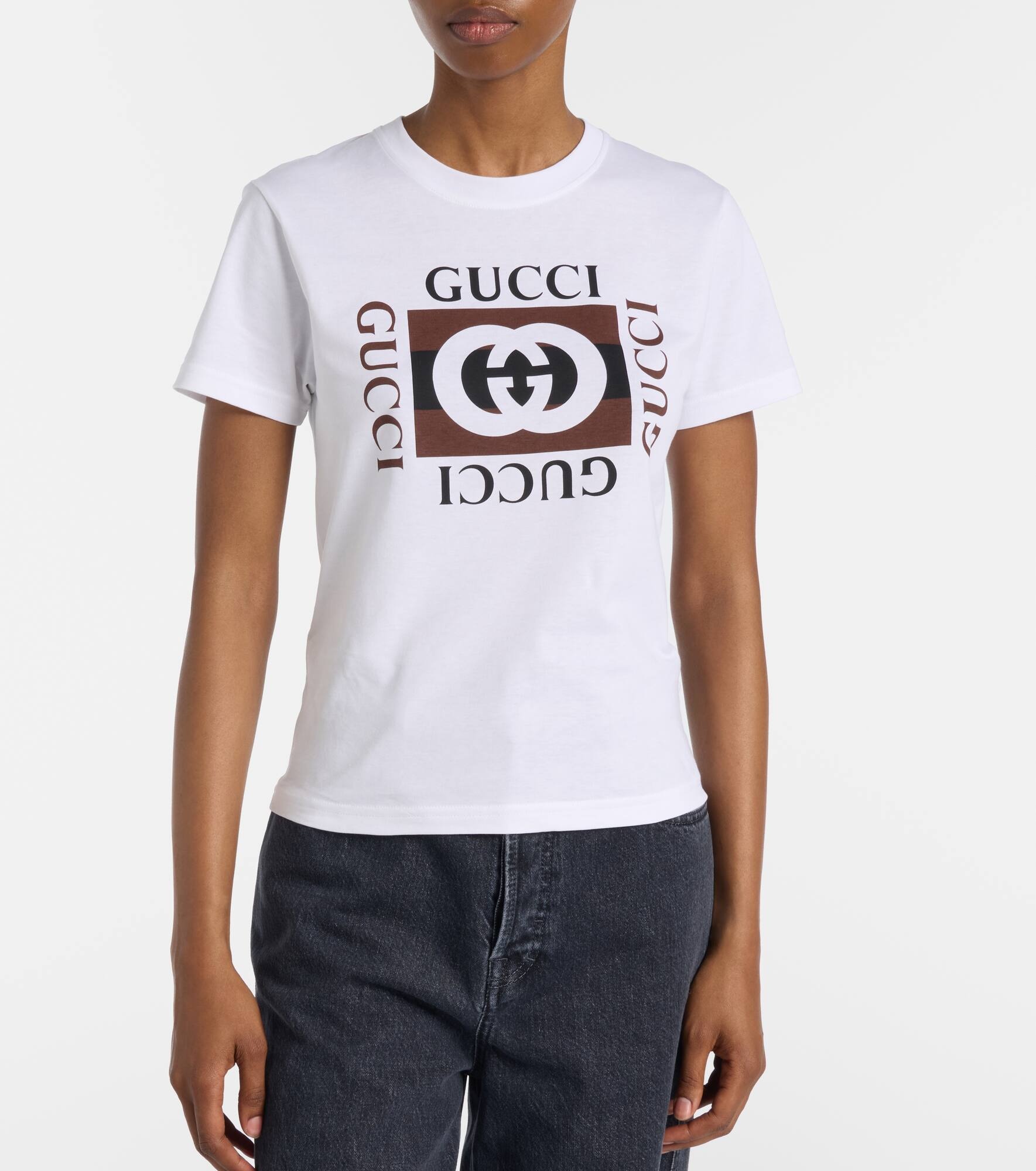 Interlocking G printed cotton T-shirt - 5