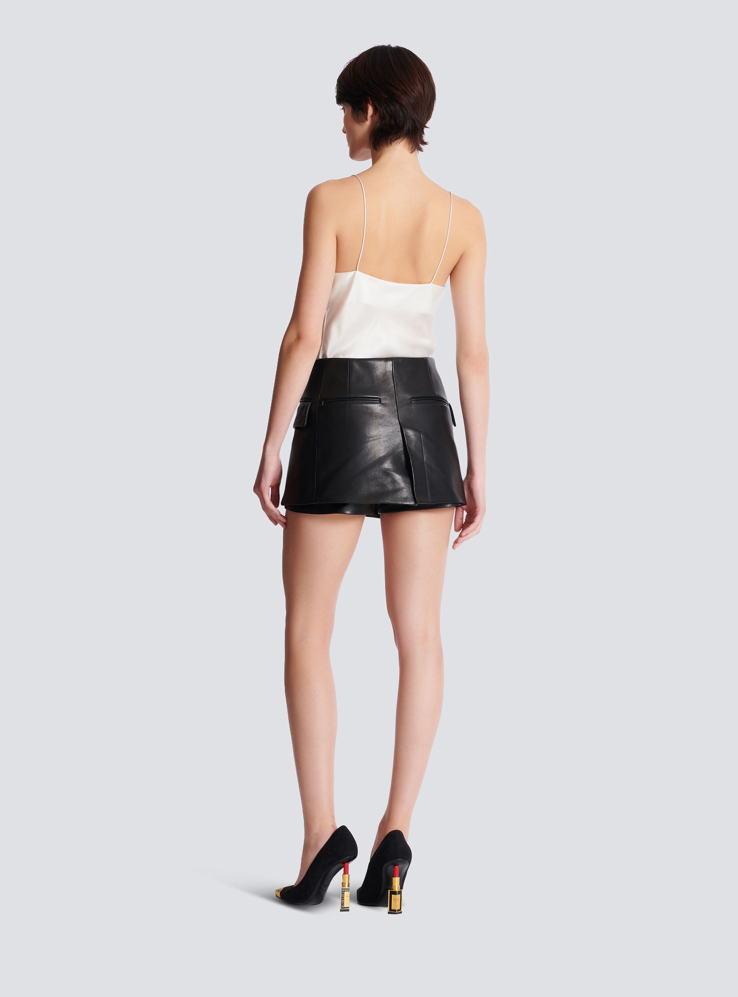 Lambskin shorts - 4
