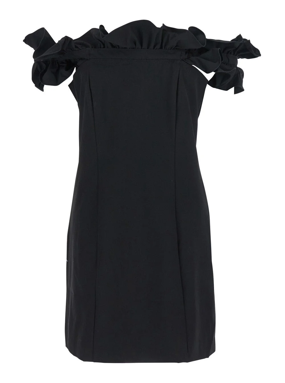 Rotate Women Black Dress With Ruffle Decorations And Ruffle Details In Tech Fabric Woman - 1