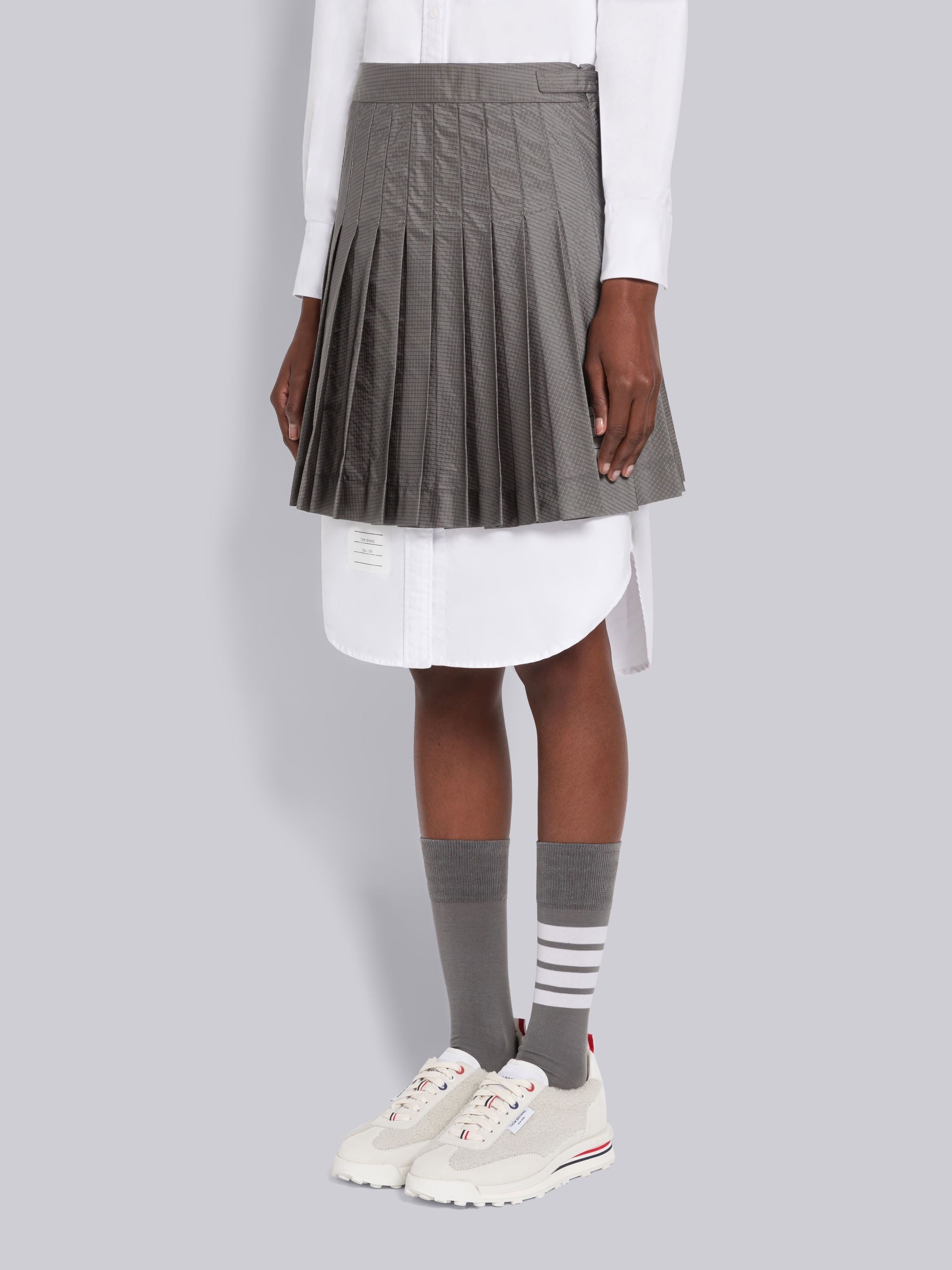 Ripstop Pleated Mini Skirt - 2