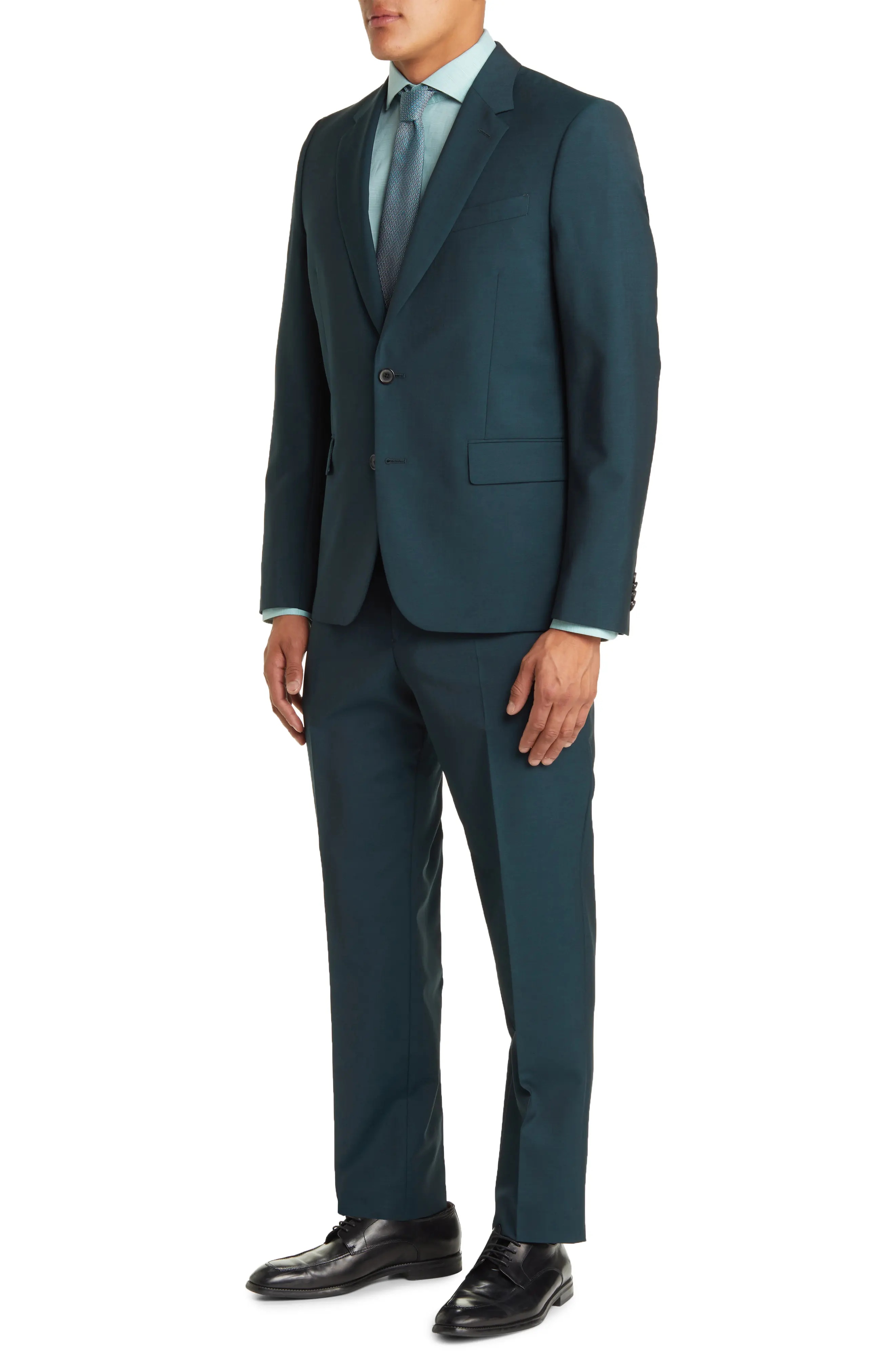 Tailored Fit Wool & Mohair Suit - 4