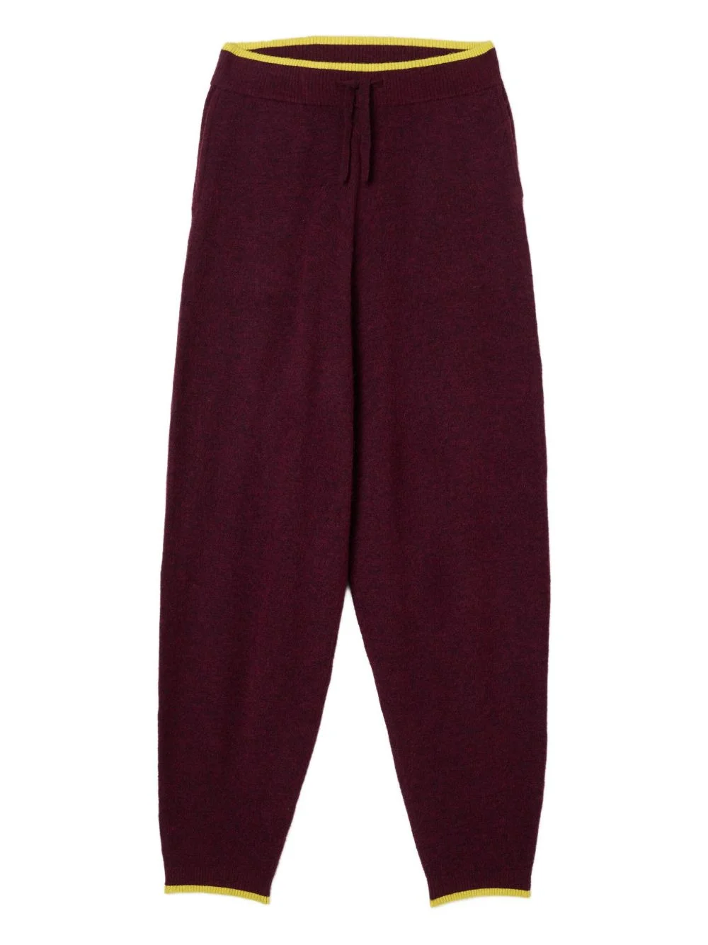 elastic-waistband knit trousers - 1