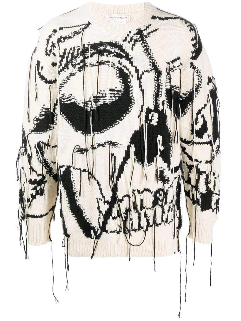 Exploded Skull intarsia jumper - 1