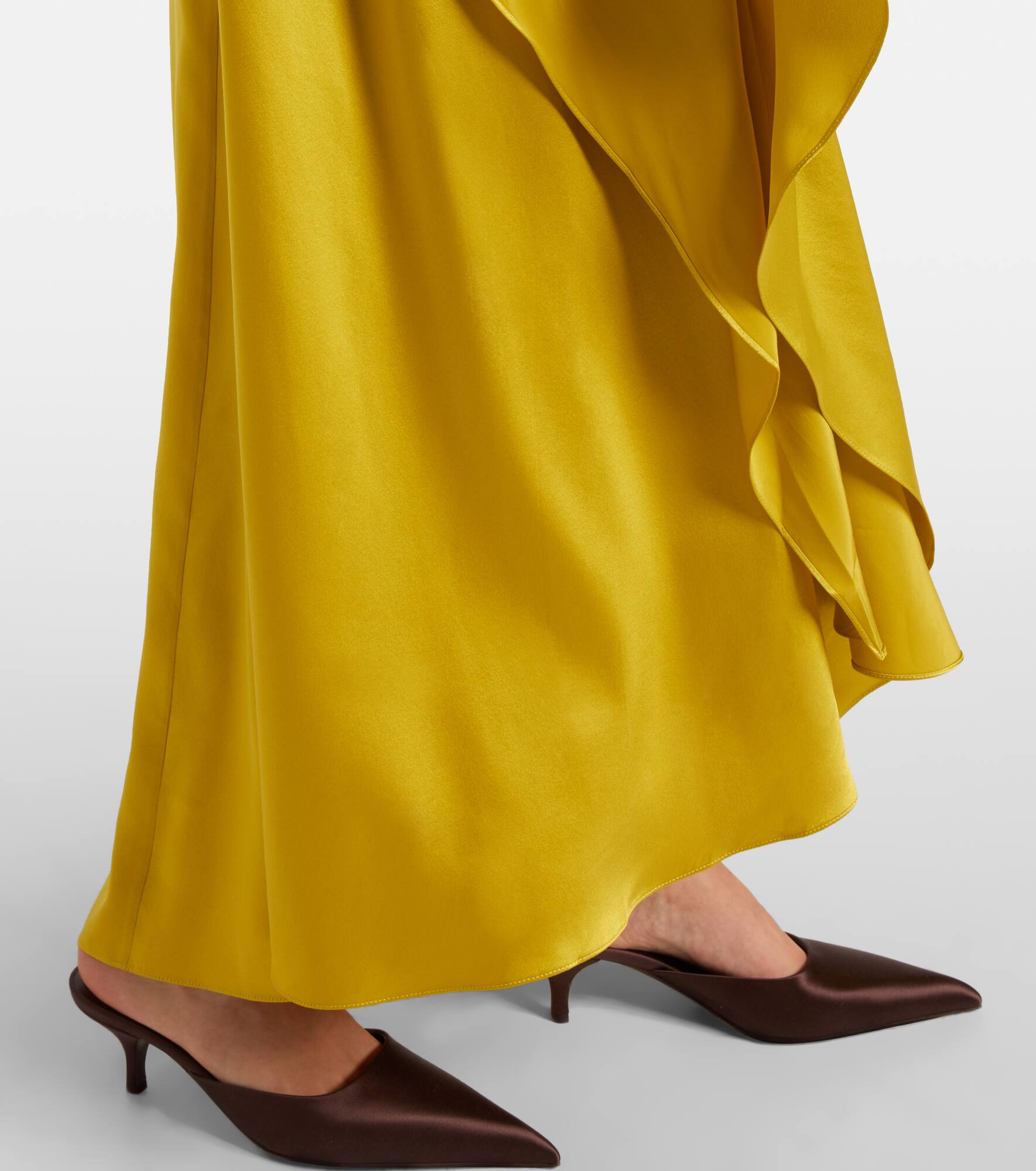 Hiba caped silk gown - 5