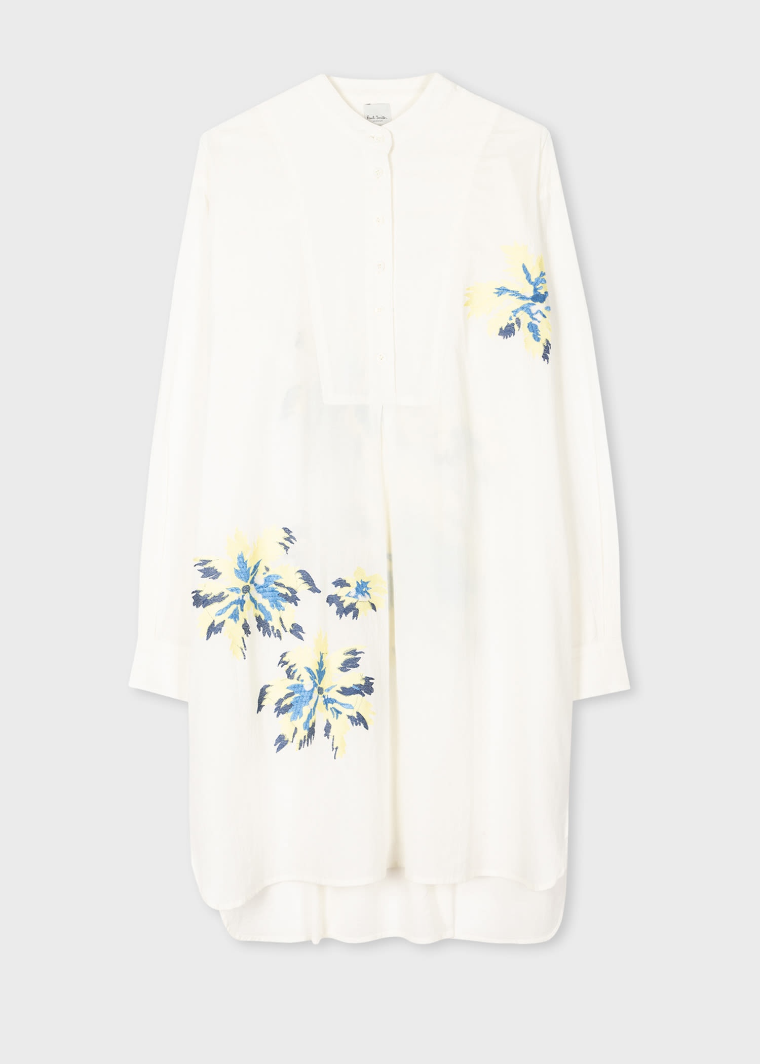 Ivory 'Palm Burst' Shirt Cover Up - 1