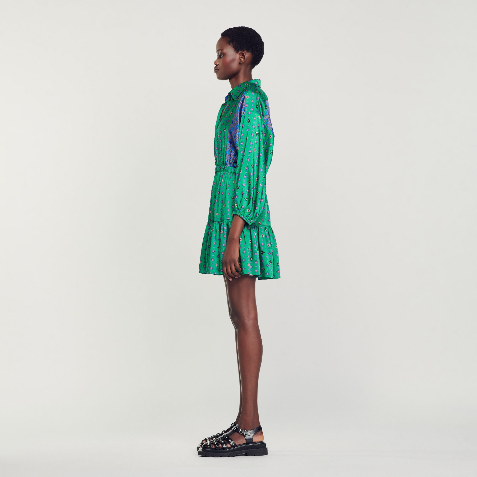 PRINTED SHIRT DRESS - 7