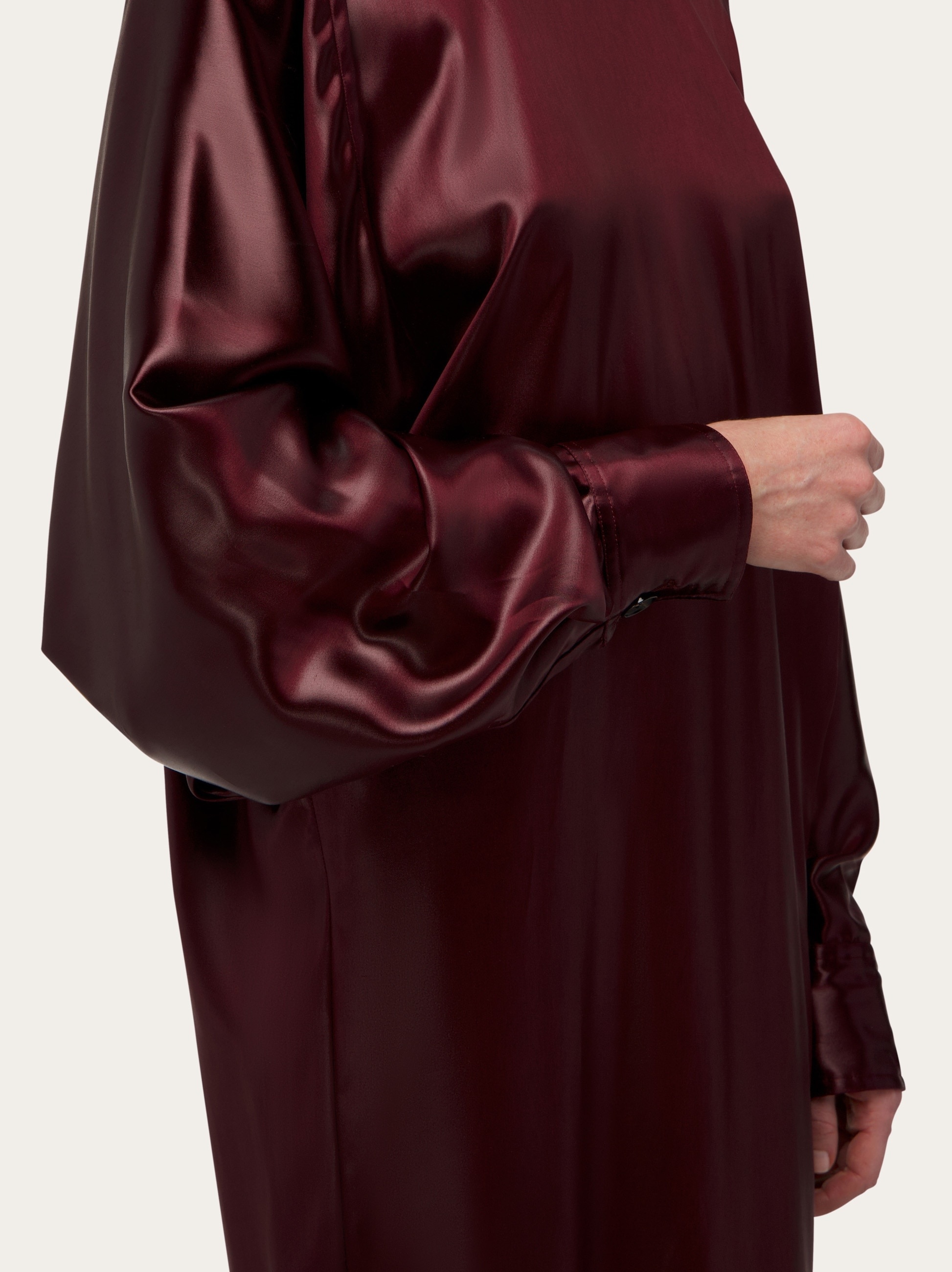Satin high neck dress - 6