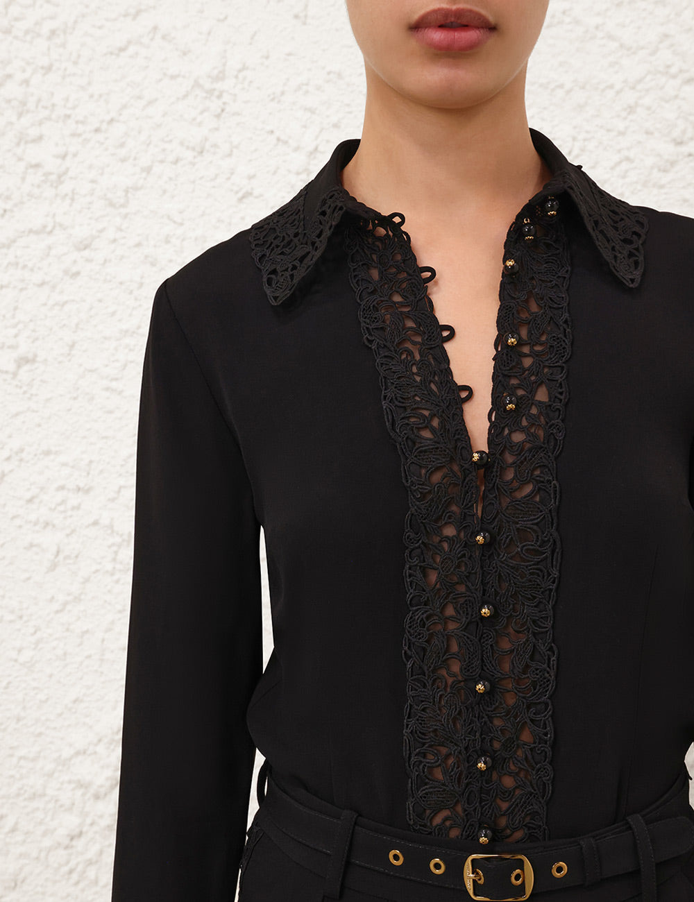 Lace Trim Shirt - 5