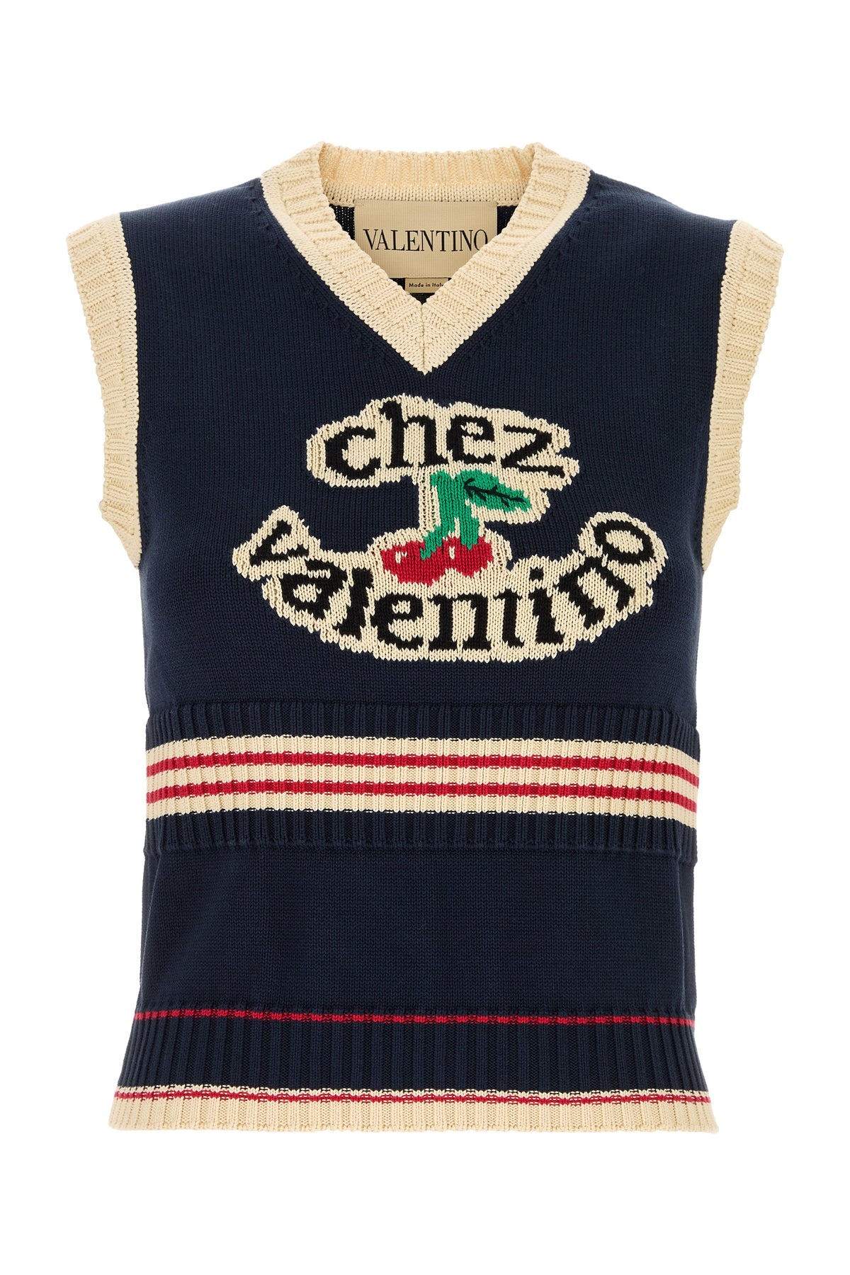 Midnight blue cotton vest - 1