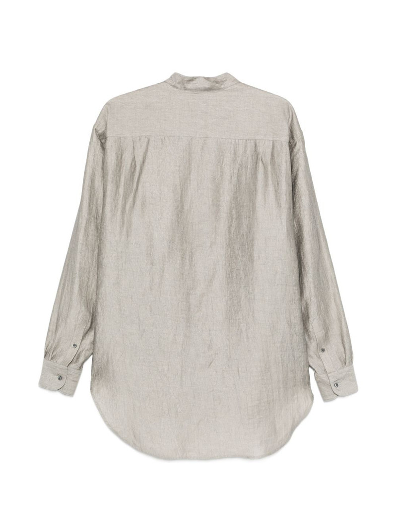 GIORGIO ARMANI collarless shirt outlook