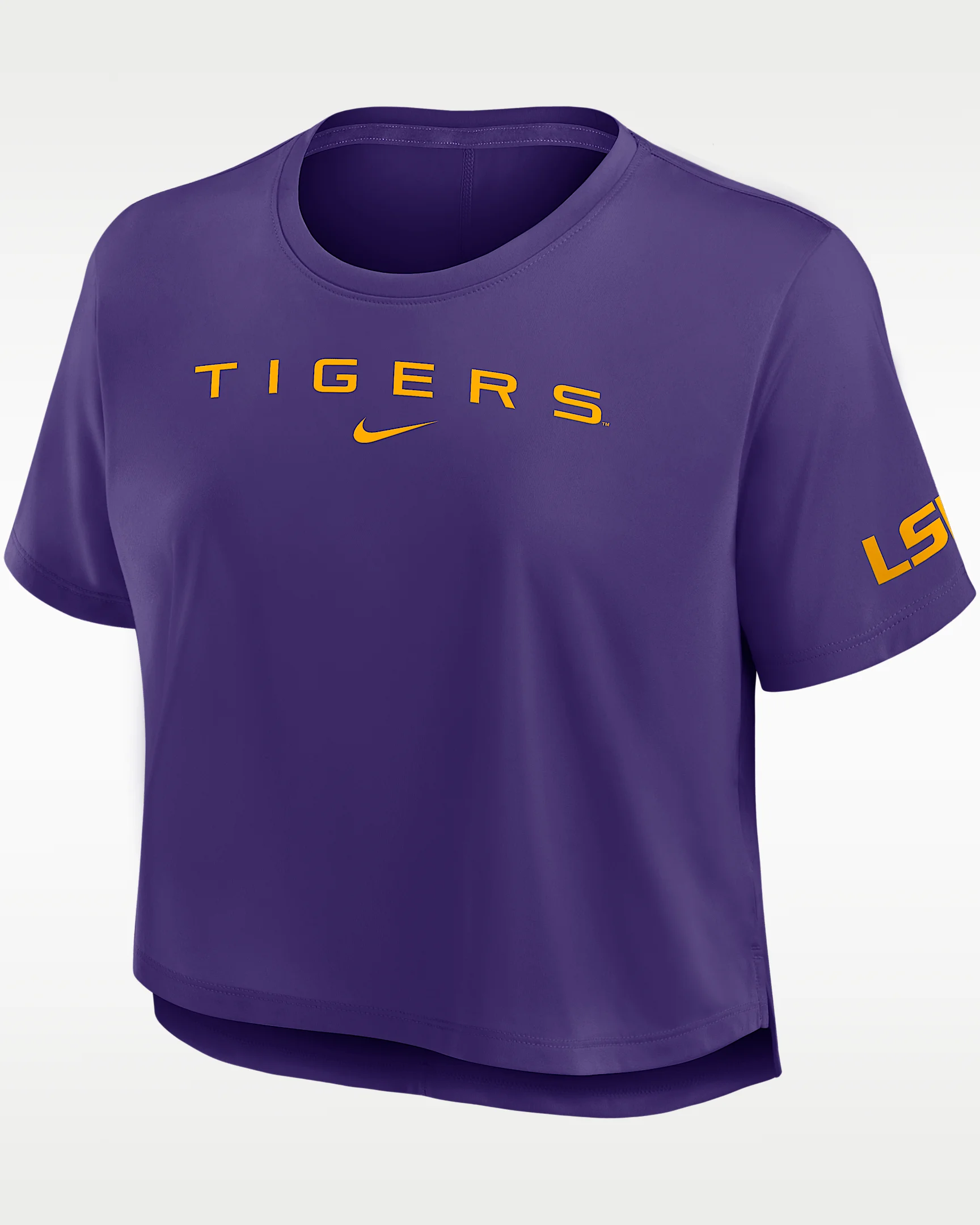 LSU Premium Performance Women's Nike Dri-FIT Cropped Top - 1