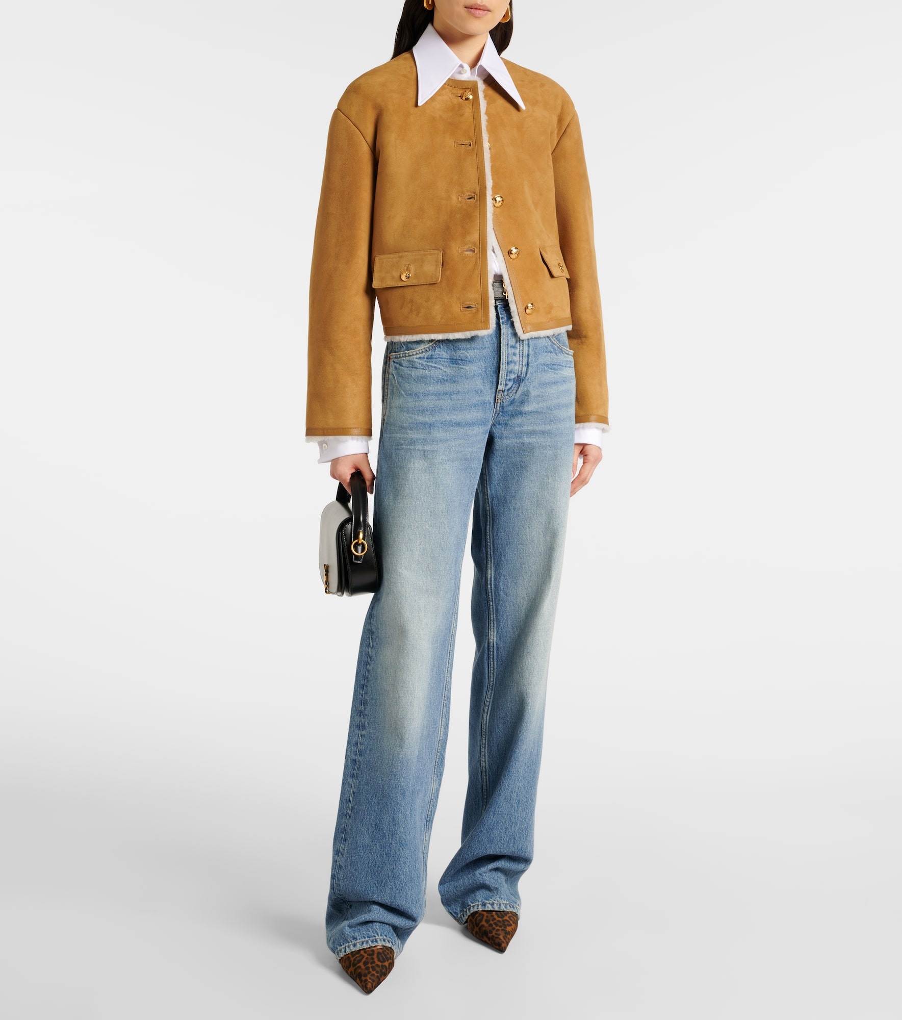 Zanie shearling-lined suede jacket - 2