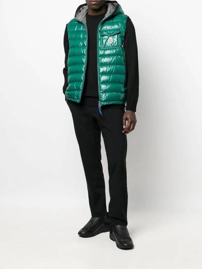 Moncler logo-patch padded vest outlook