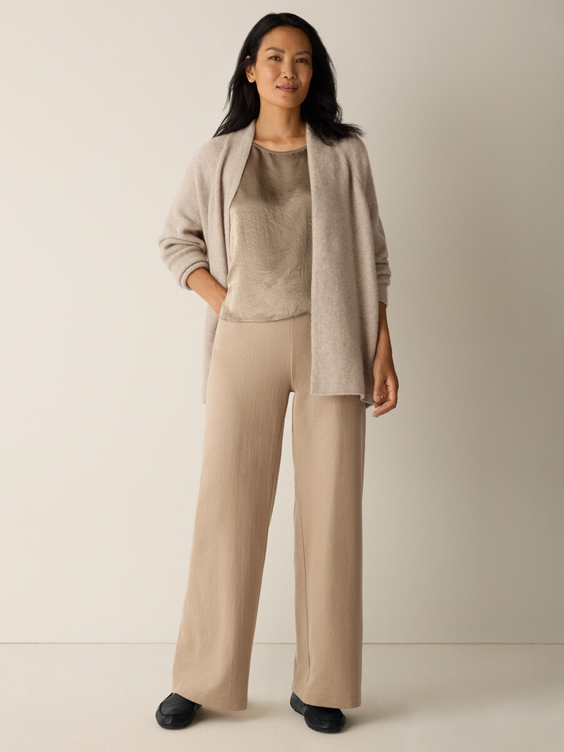 EILEEN FISHER Felted Wool Jersey Wide-Leg Pant in Regenerative Wool outlook