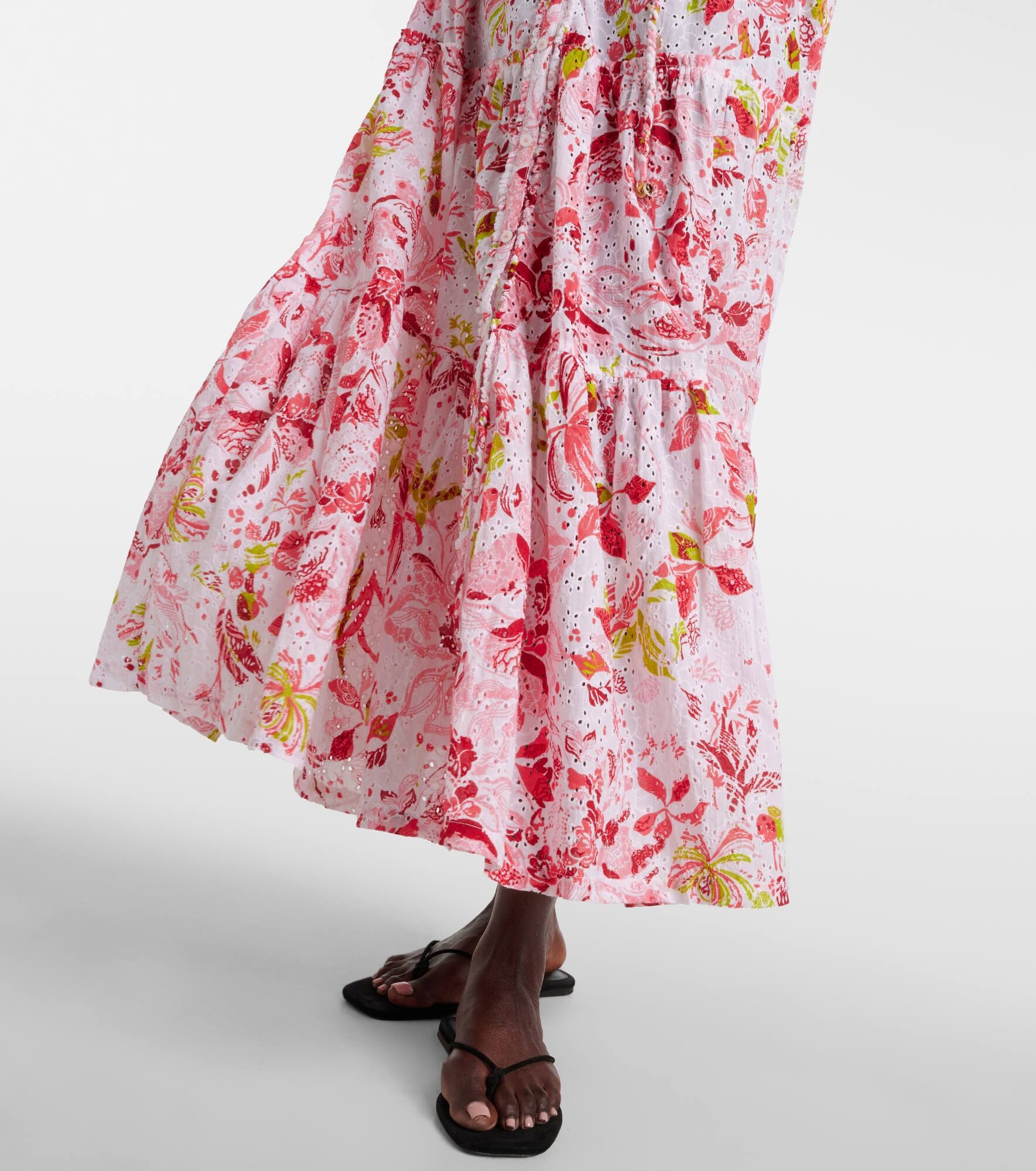 Nana floral tiered cotton maxi dress - 5