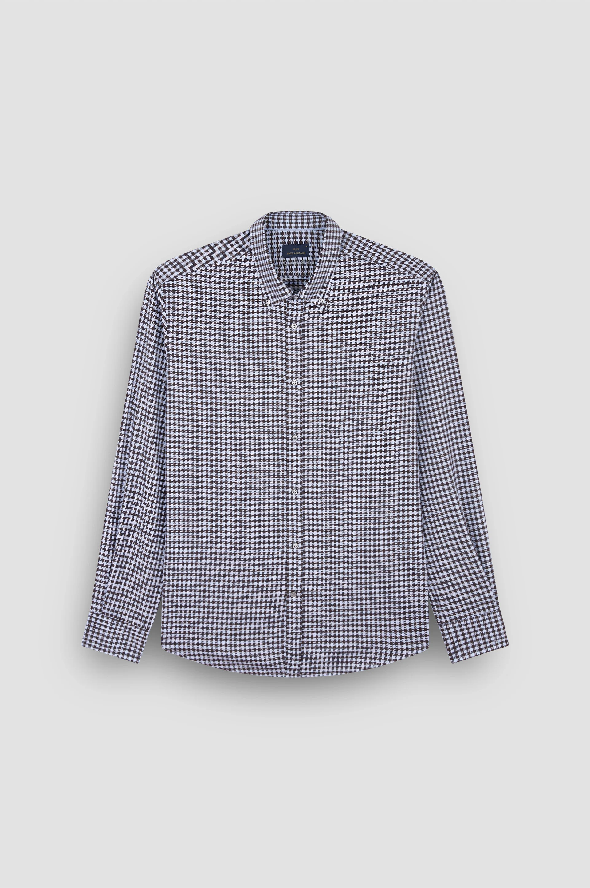 COTTON SHIRT WITH CHECKERED PATTERN - 1