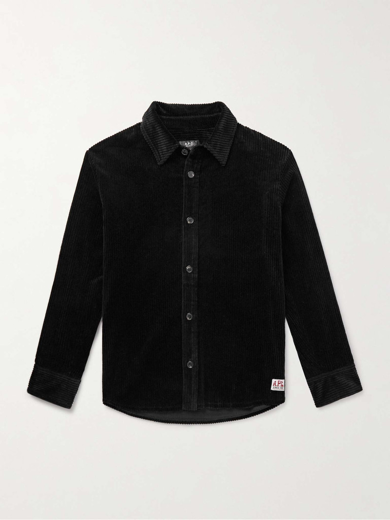 Boris Logo-Appliquéd Cotton-Corduroy Shirt - 1
