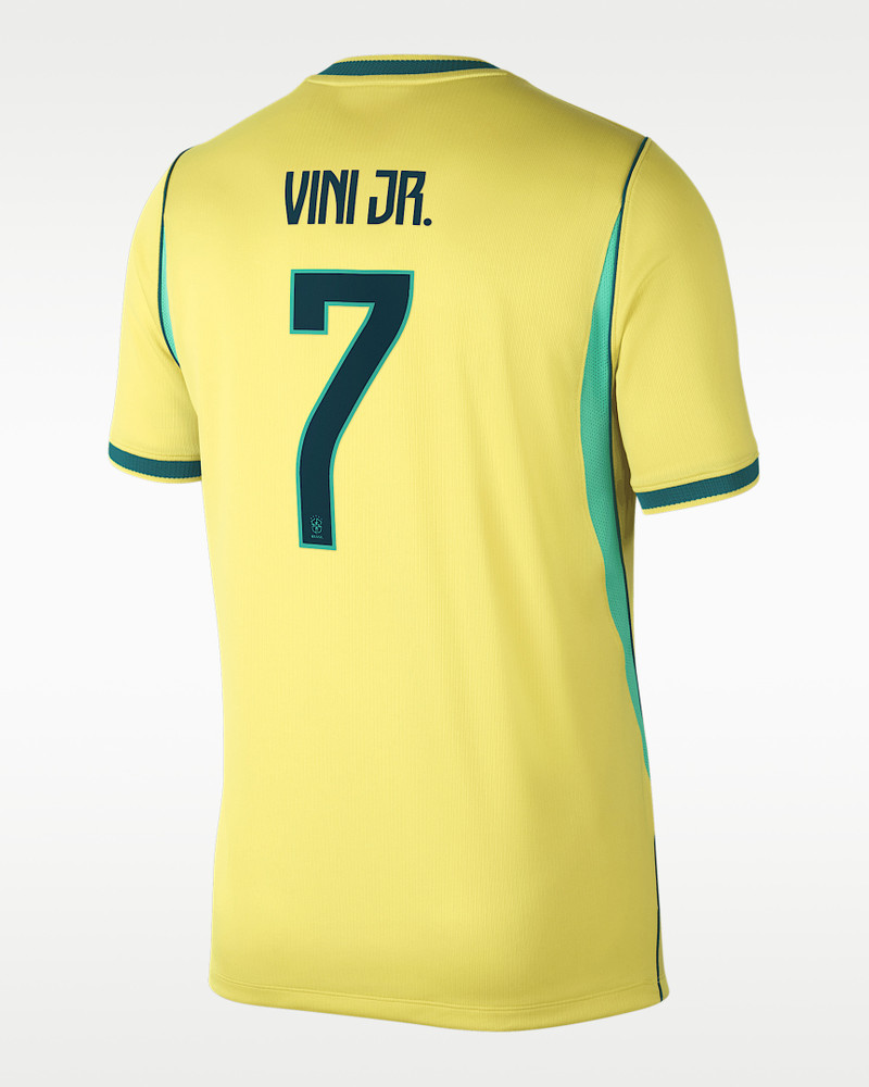 Vinícius Júnior Brazil National Team 2026 Stadium Home Men's Nike Dri-FIT Soccer Jersey 1