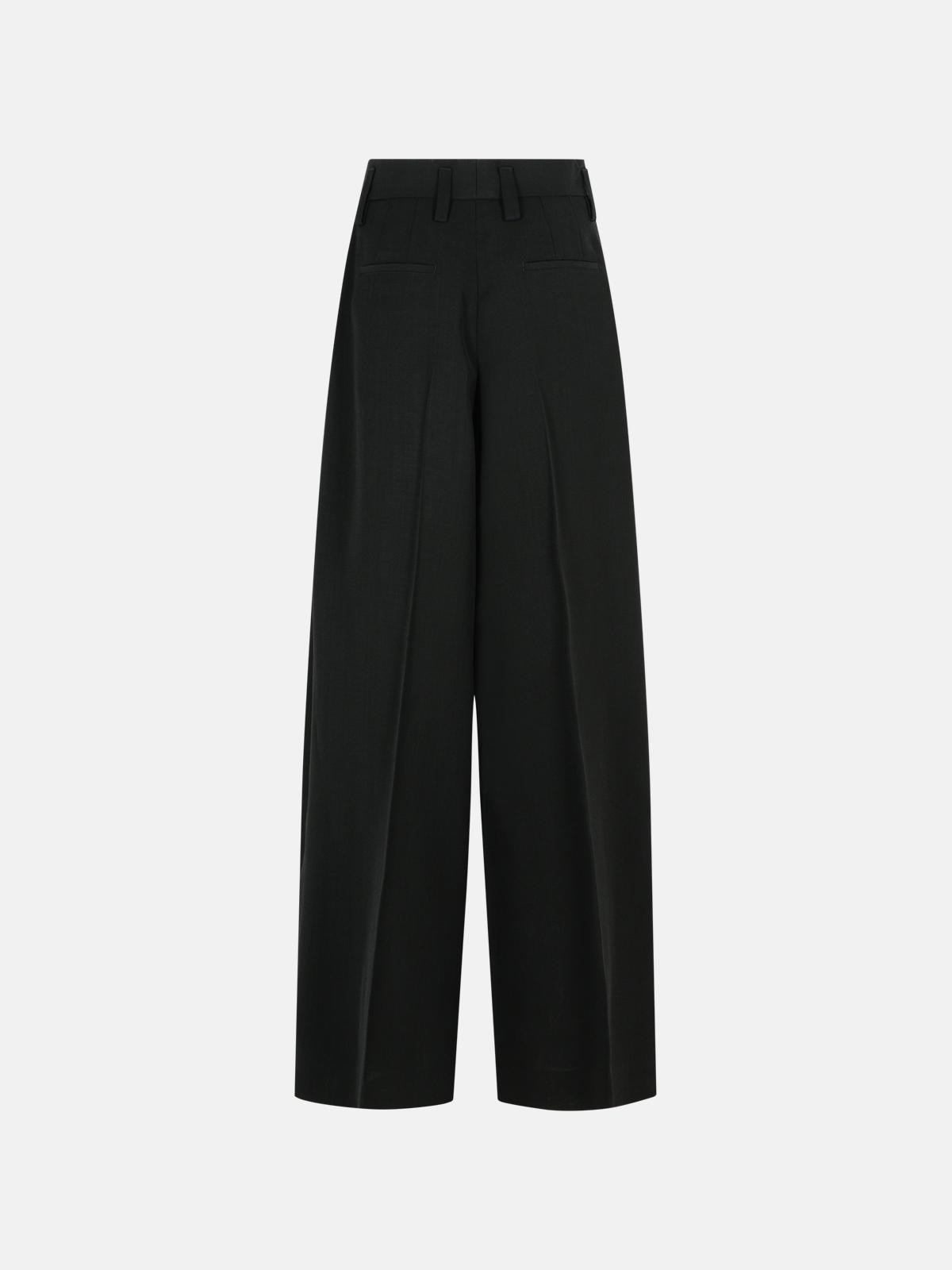 BLACK COTTON TROUSERS - 3