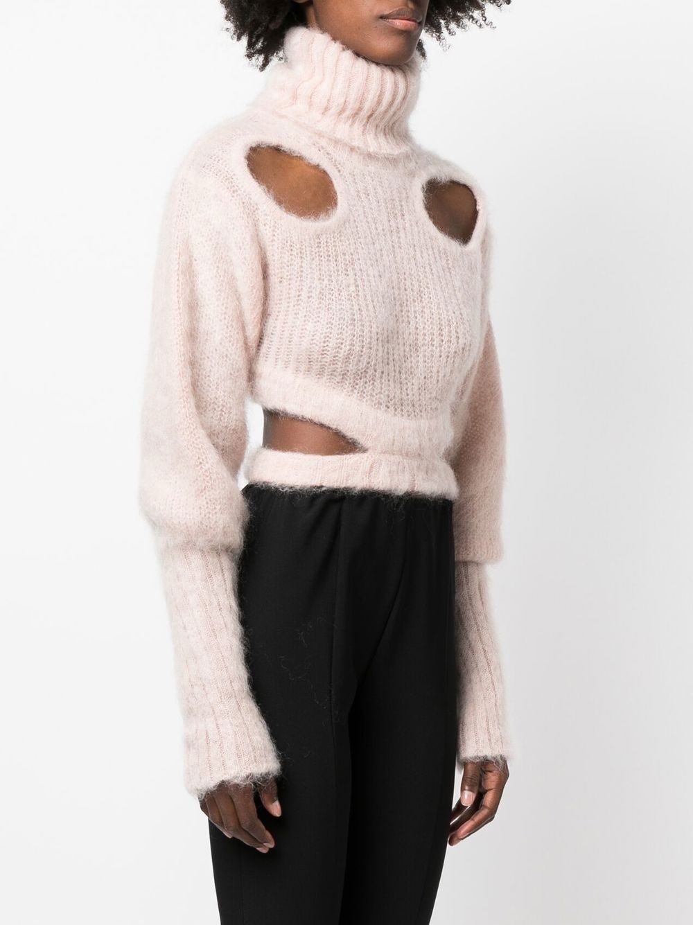 cut-out cropped jumper - 3