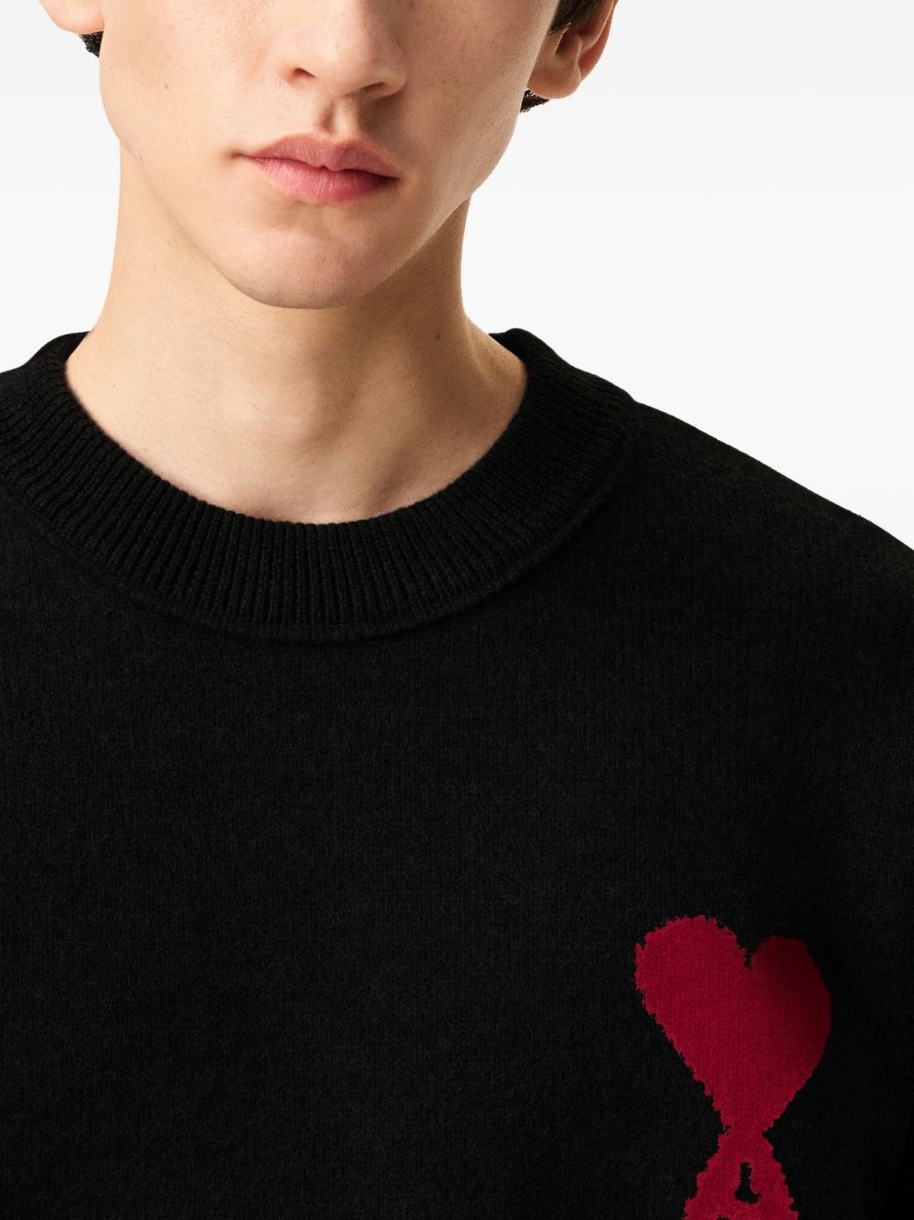 heart-intarsia wool sweater - 5