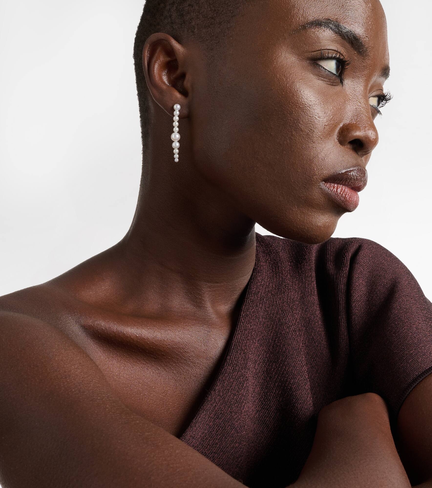 Sienna Moon 14kt gold drop earrings with pearls - 2