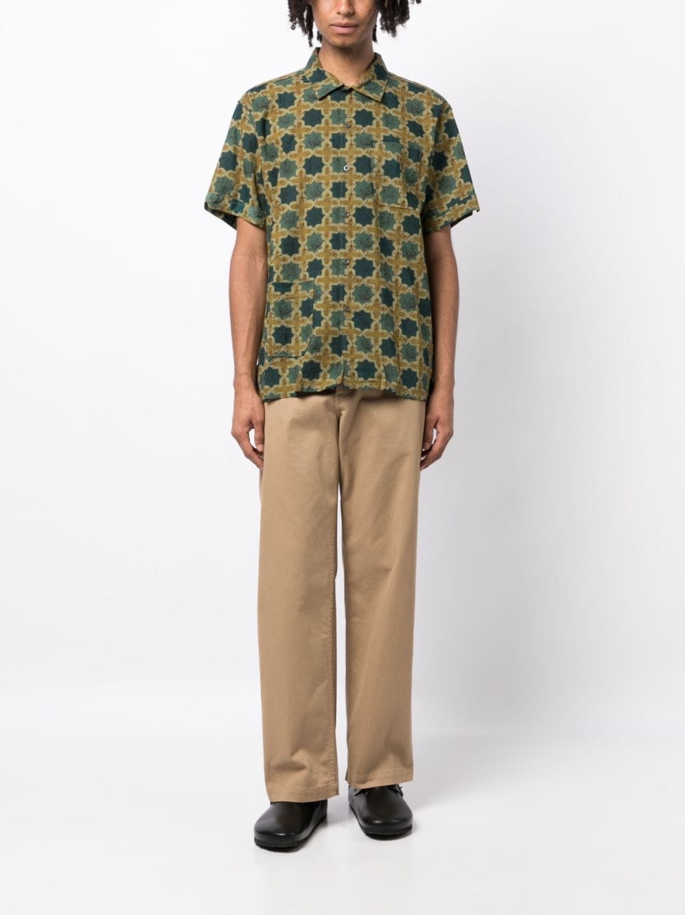 zalij-pattern cotton shirt - 2