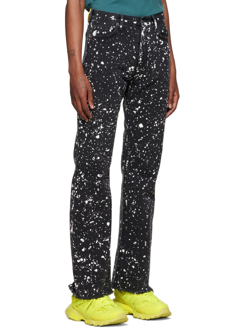 Black Paint Slim Jeans 2